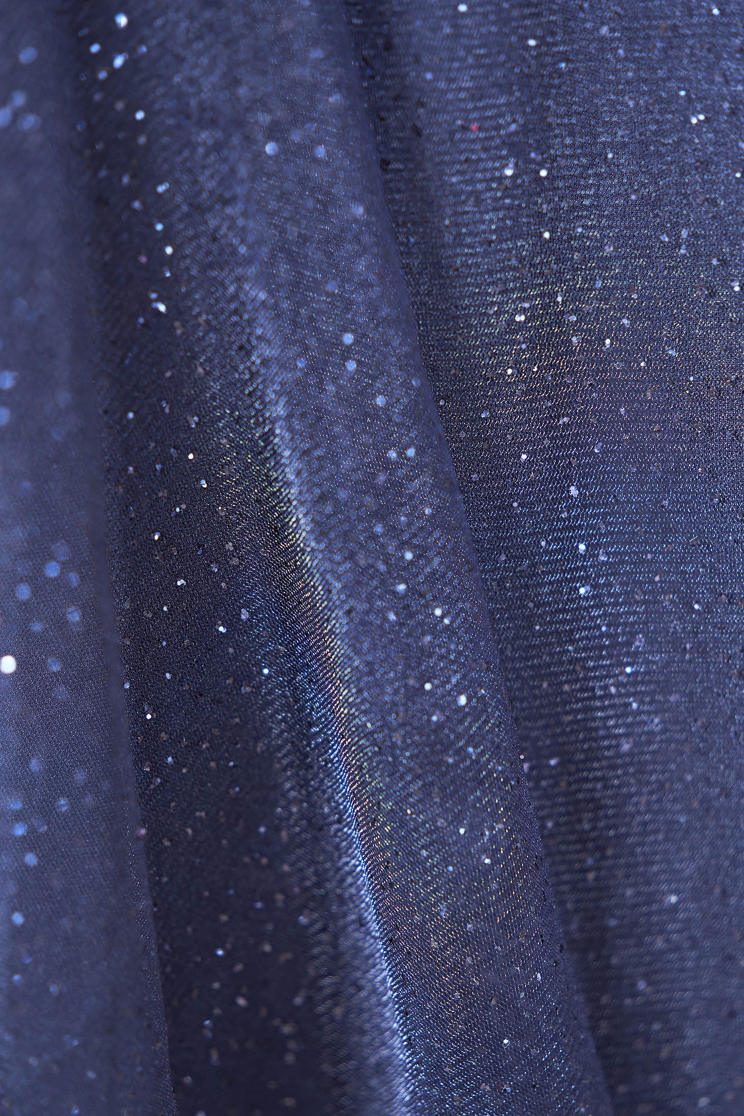 Sötétkék alkalmi midi harang ruha tüllből csillogó díszítésekkel 4 - StarShinerS.hu