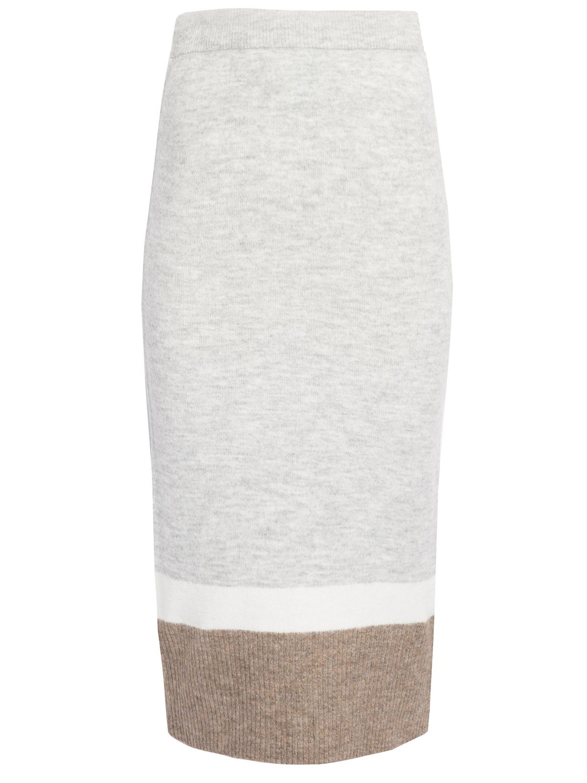 Grey skirt knitted midi pencil high waisted 4 - StarShinerS.com