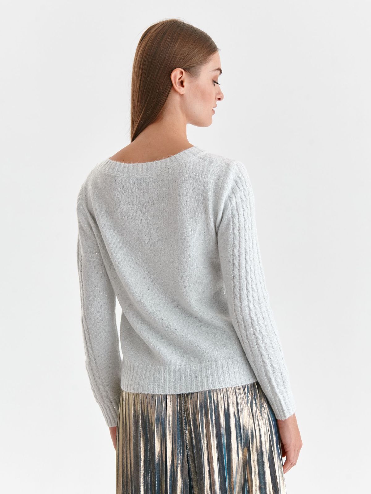Lightblue sweater knitted loose fit 3 - StarShinerS.com