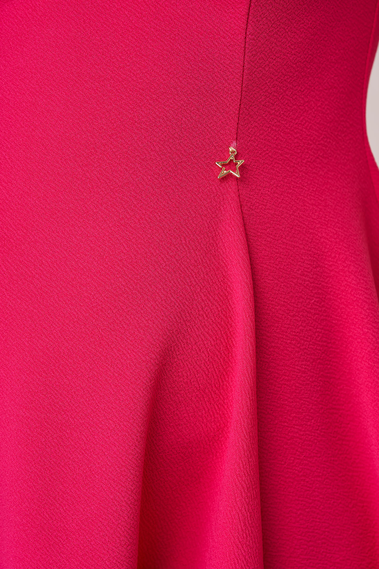 Fuchsia dress crepe short cut cloche with rounded cleavage - StarShinerS 4 - StarShinerS.com