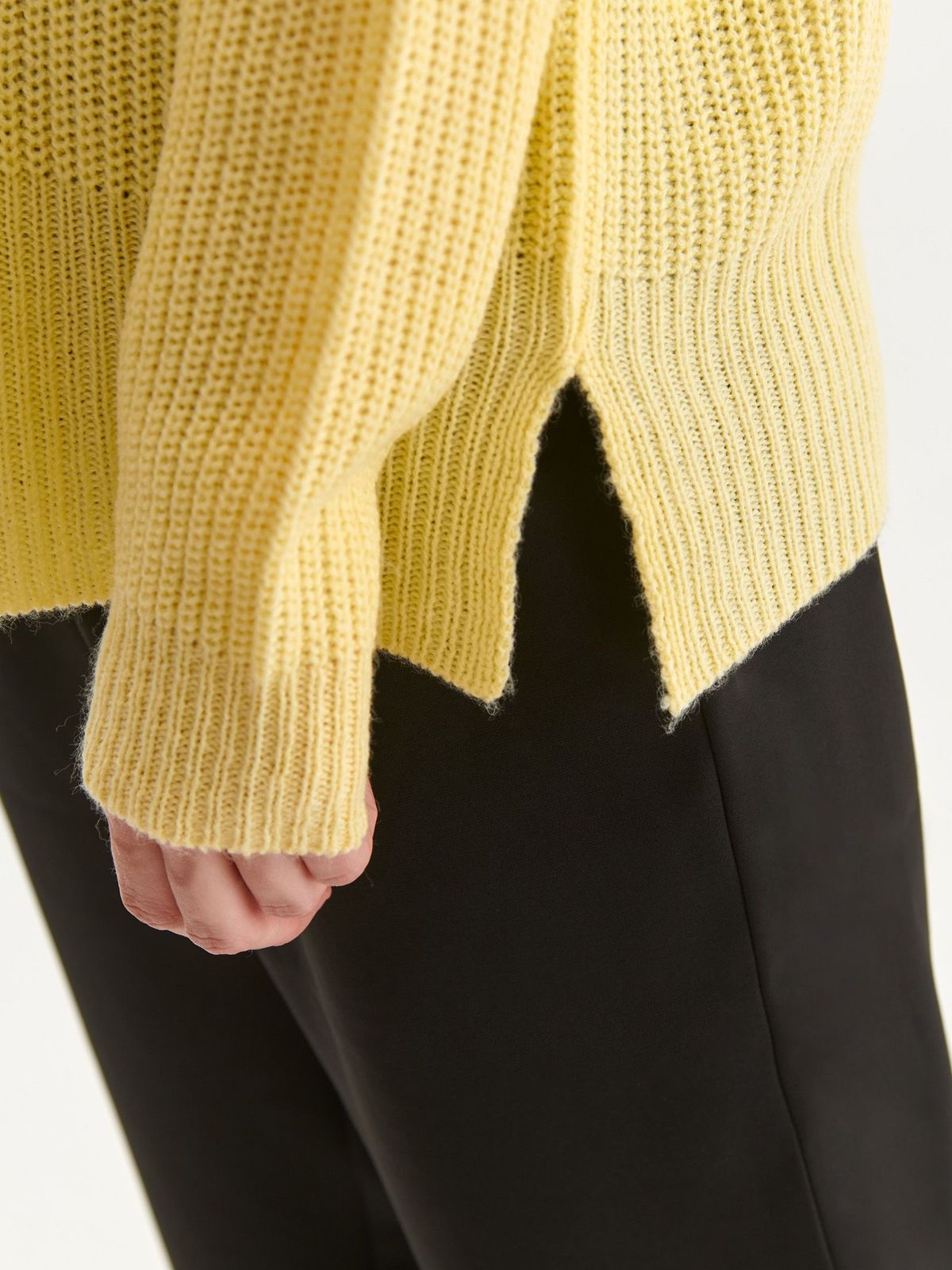 Yellow sweater knitted loose fit 5 - StarShinerS.com