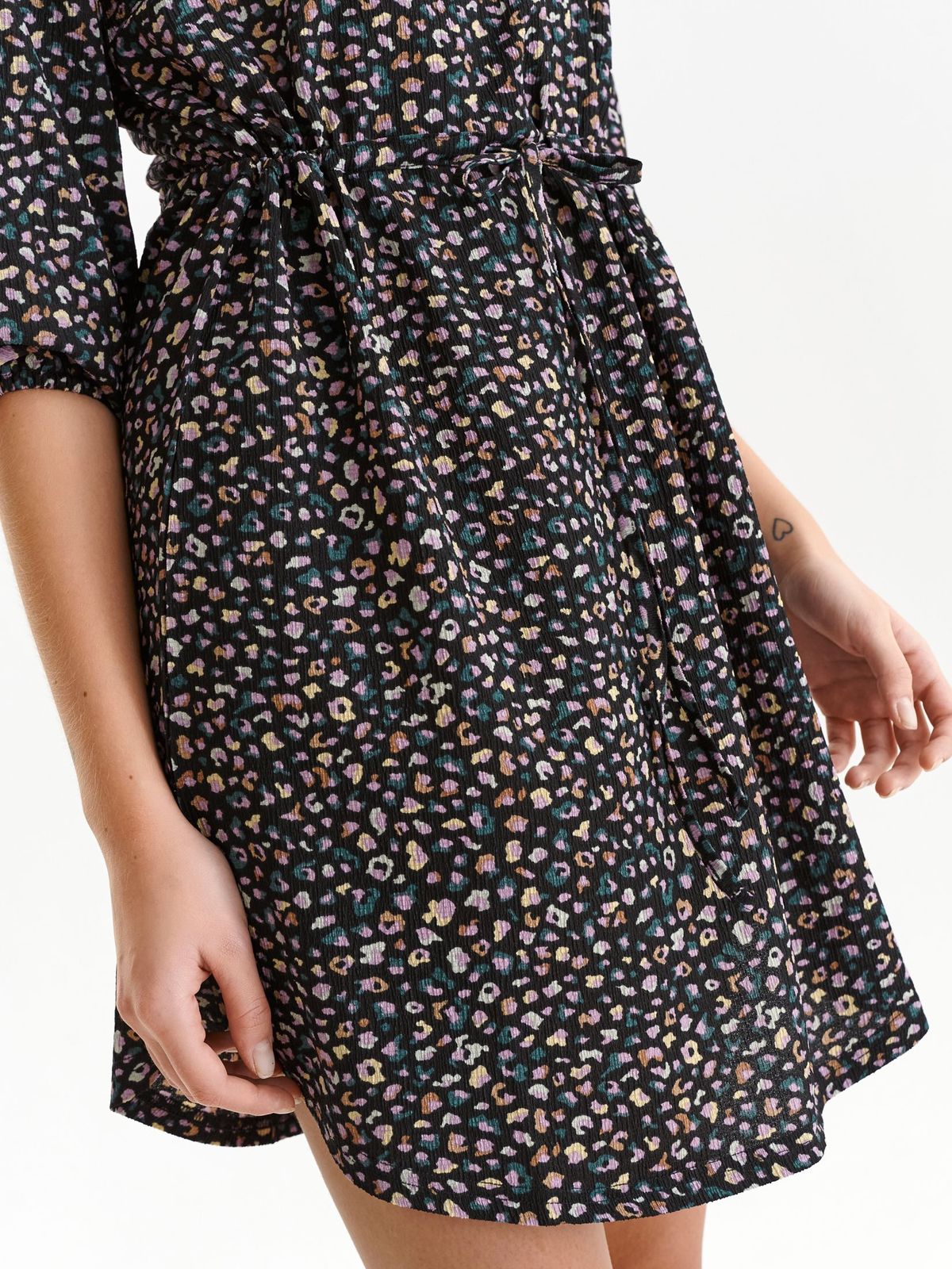 Rochie din georgette scurta tip tunica cu elastic in talie - Top Secret 5 - StarShinerS.ro