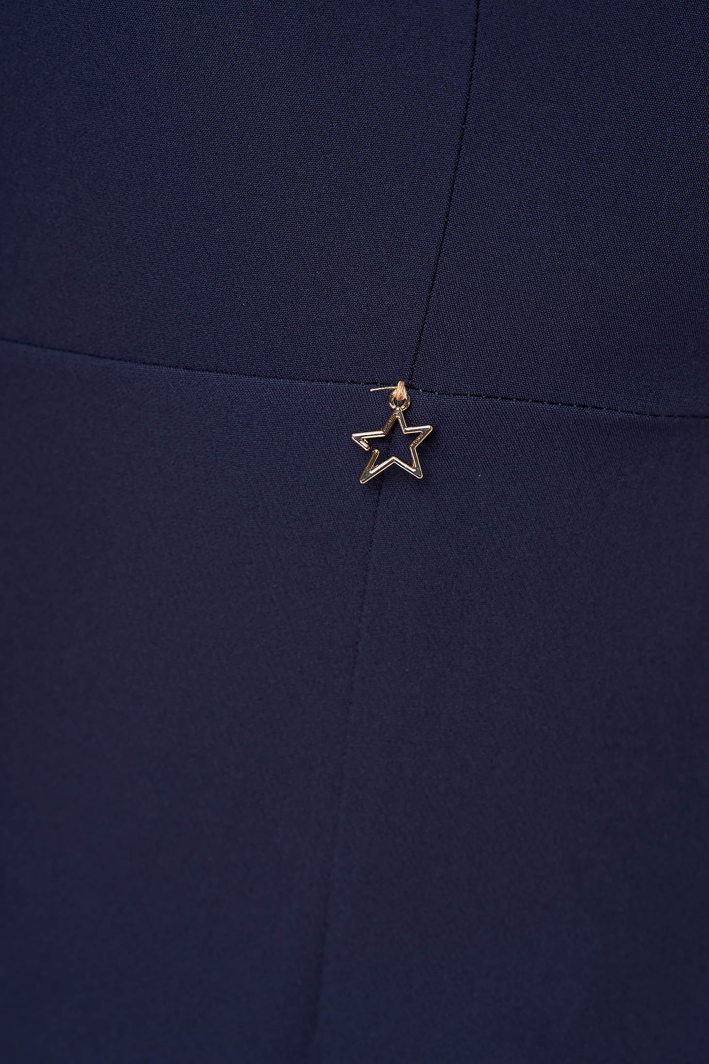 Navy Blue Sleeveless Pencil Dress made of slightly elastic fabric - StarShinerS 6 - StarShinerS.com