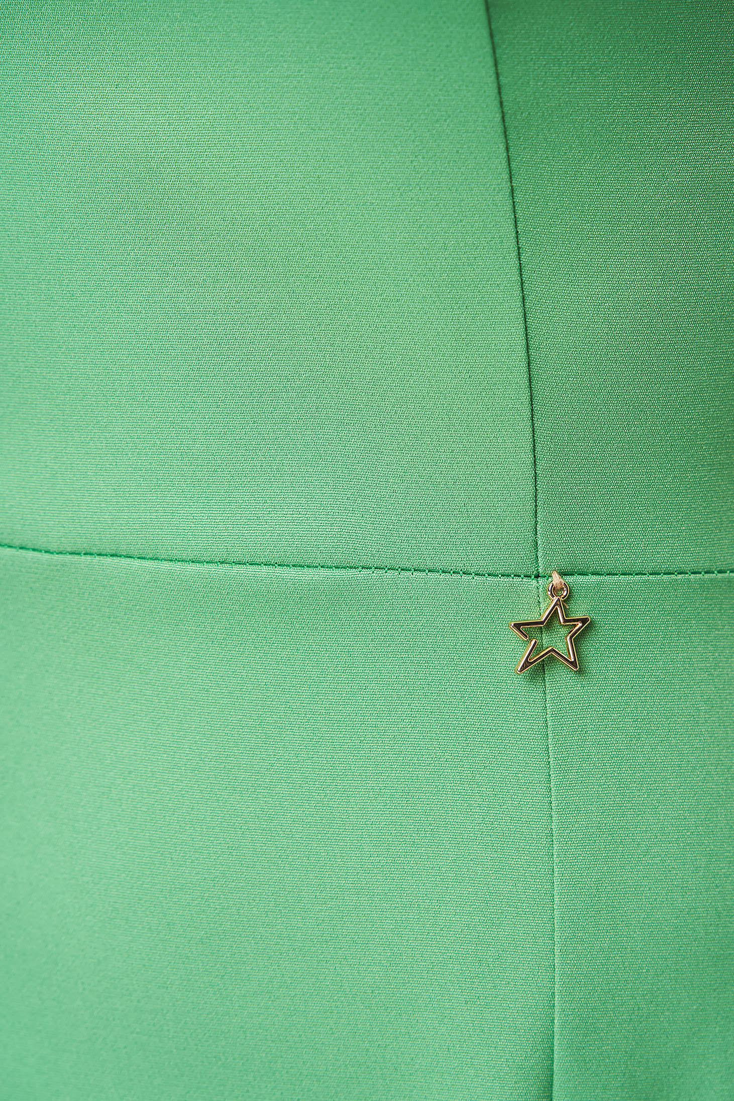 Light Green Sleeveless Pencil Dress made from slightly elastic fabric - StarShinerS 5 - StarShinerS.com