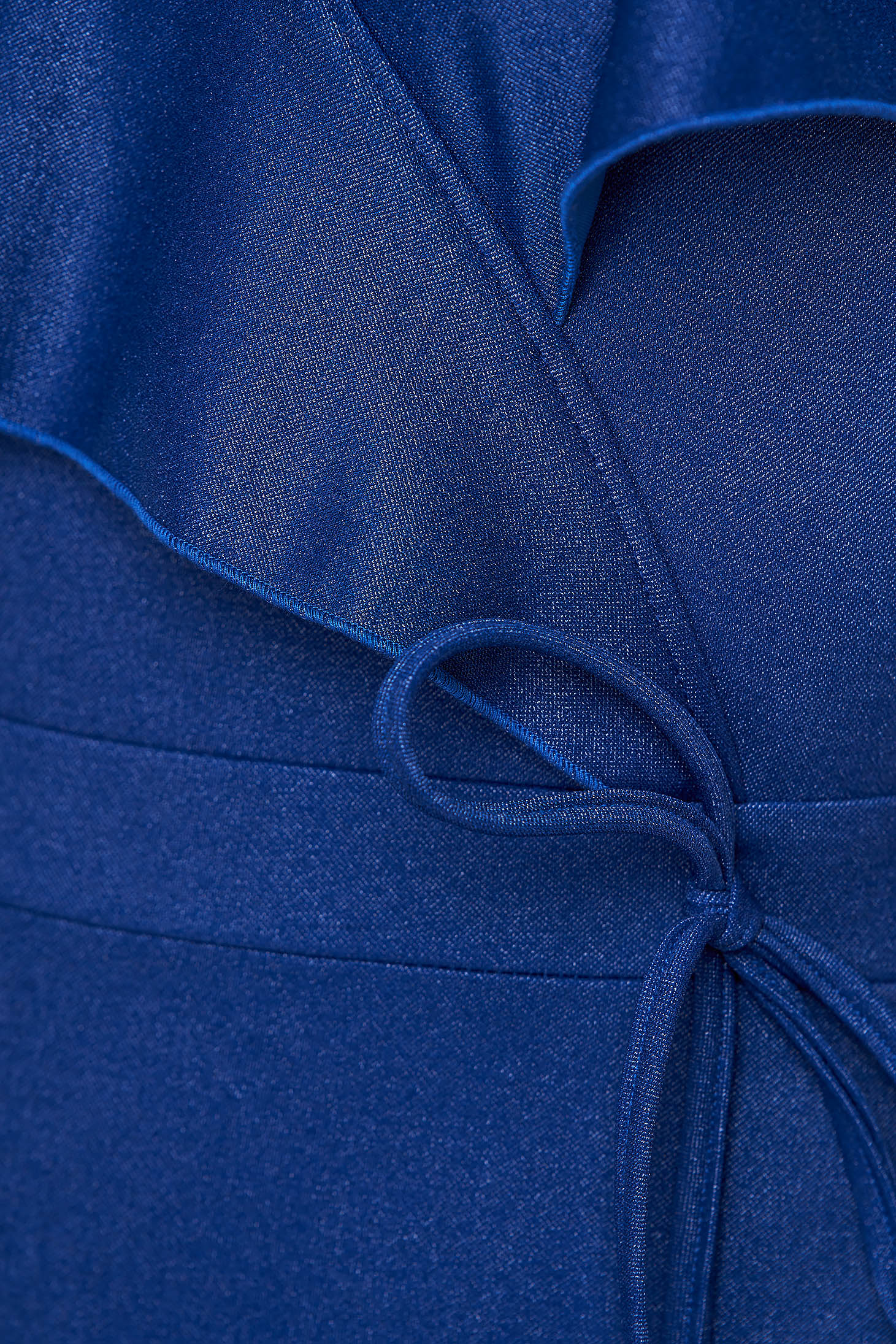 Rochie din crep albastra pana la genunchi tip creion cu aplicatii cu sclipici - StarShinerS 5 - StarShinerS.ro