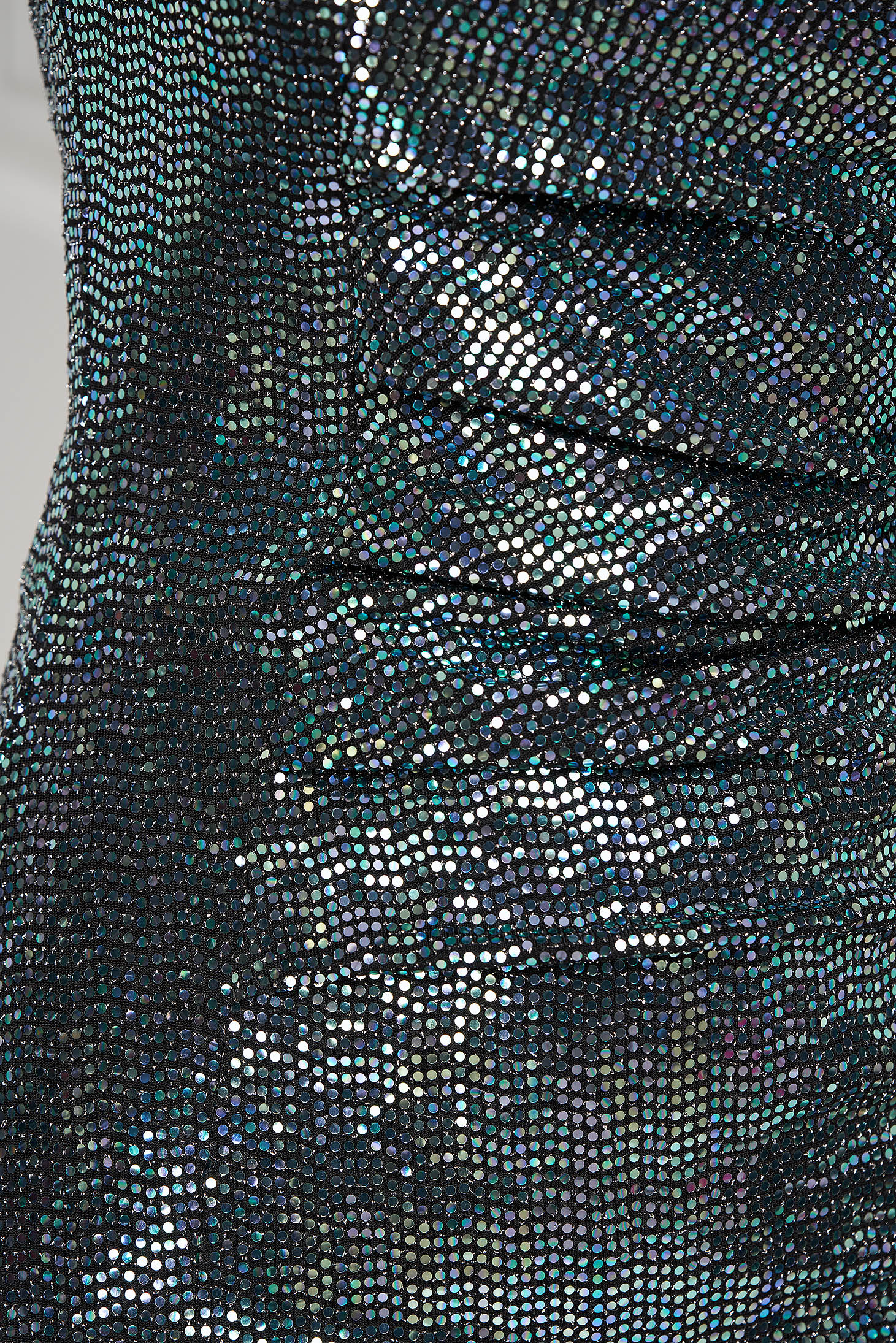 Lycra Dress with Black Sequins, Pencil Type, Slit on the Leg - StarShinerS 5 - StarShinerS.com