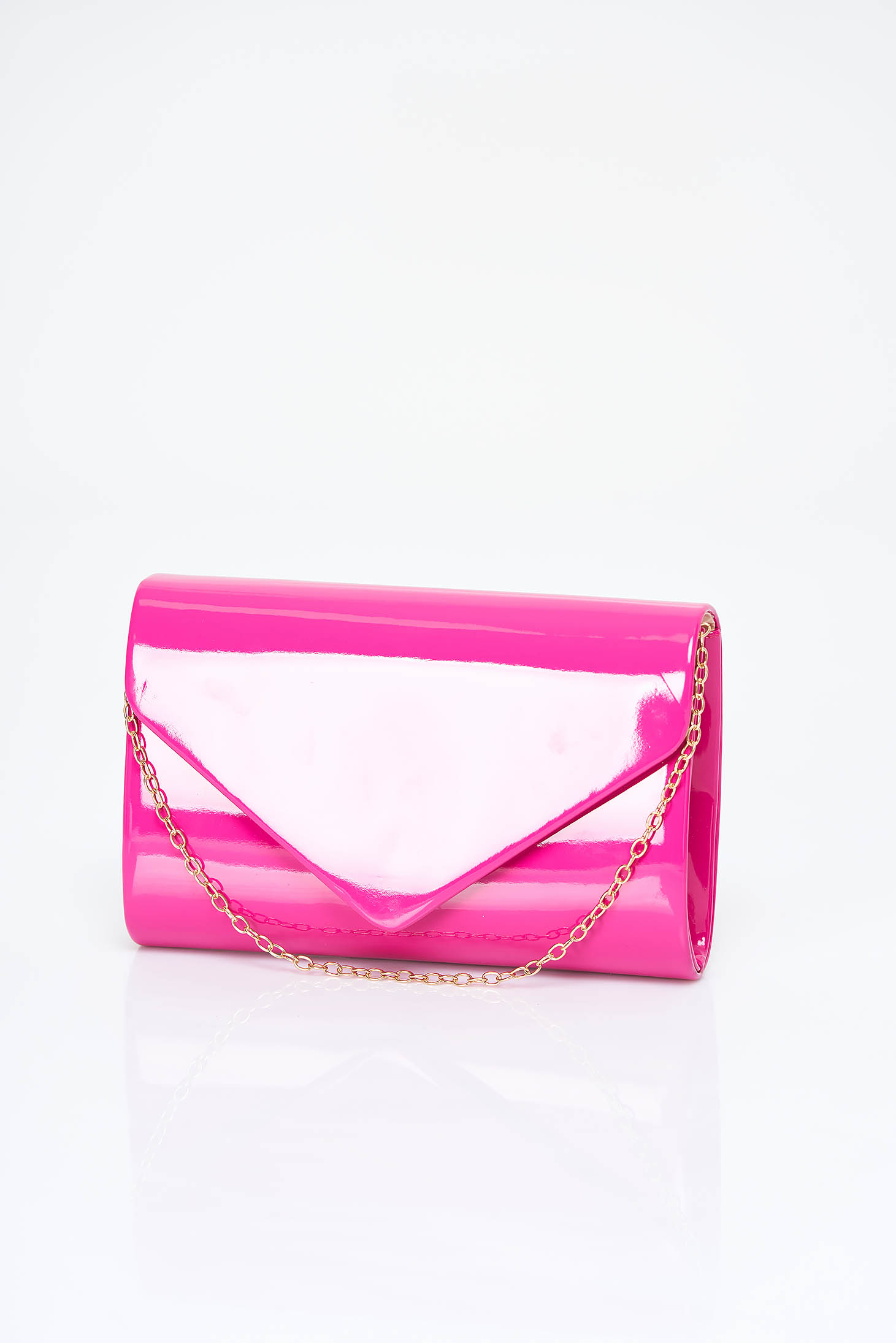 Pink bag from ecological varnished leather 3 - StarShinerS.com