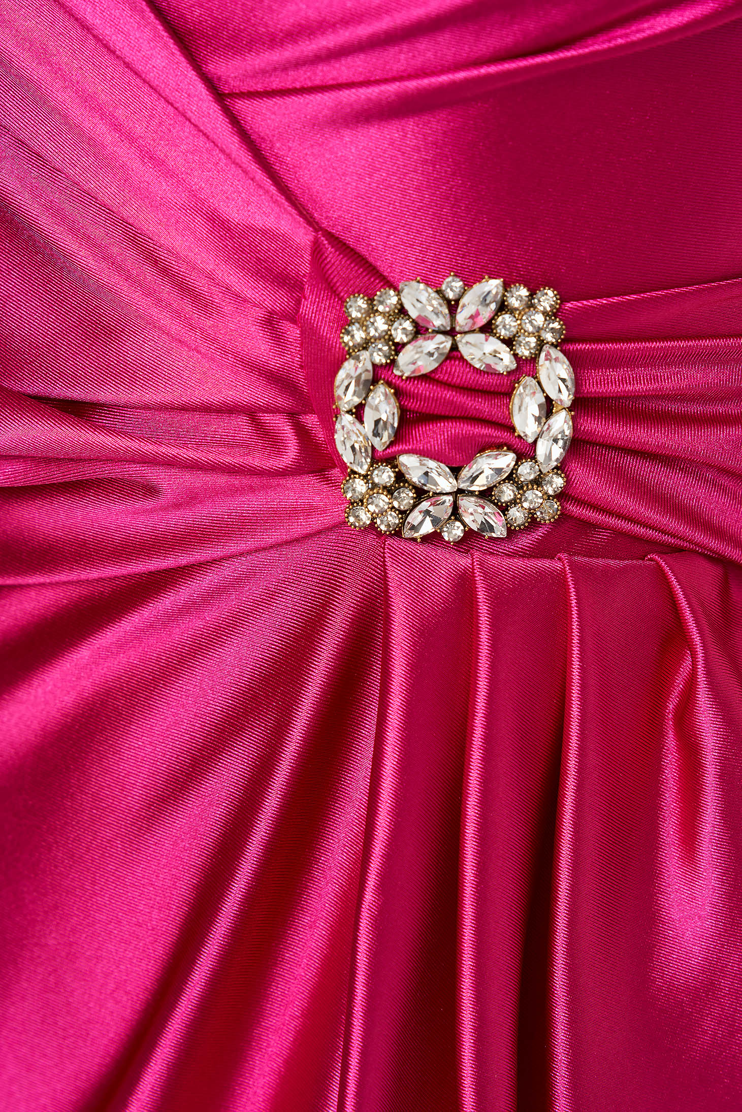 - StarShinerS fuchsia dress lycra with metallic aspect wrap around accessorized with breastpin 6 - StarShinerS.com