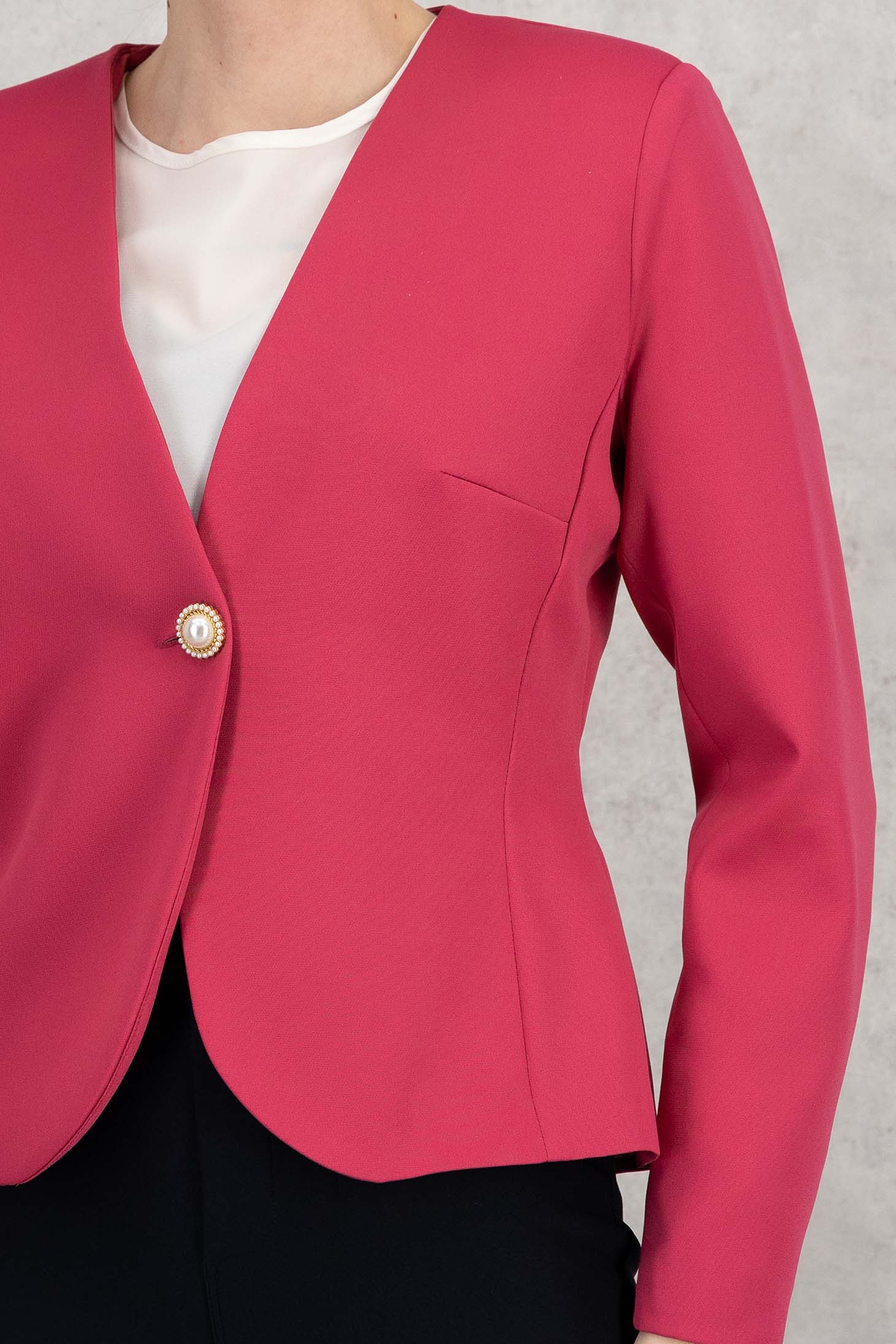 Pink rugalmas szövet szűkített blézer 7 - StarShinerS.hu