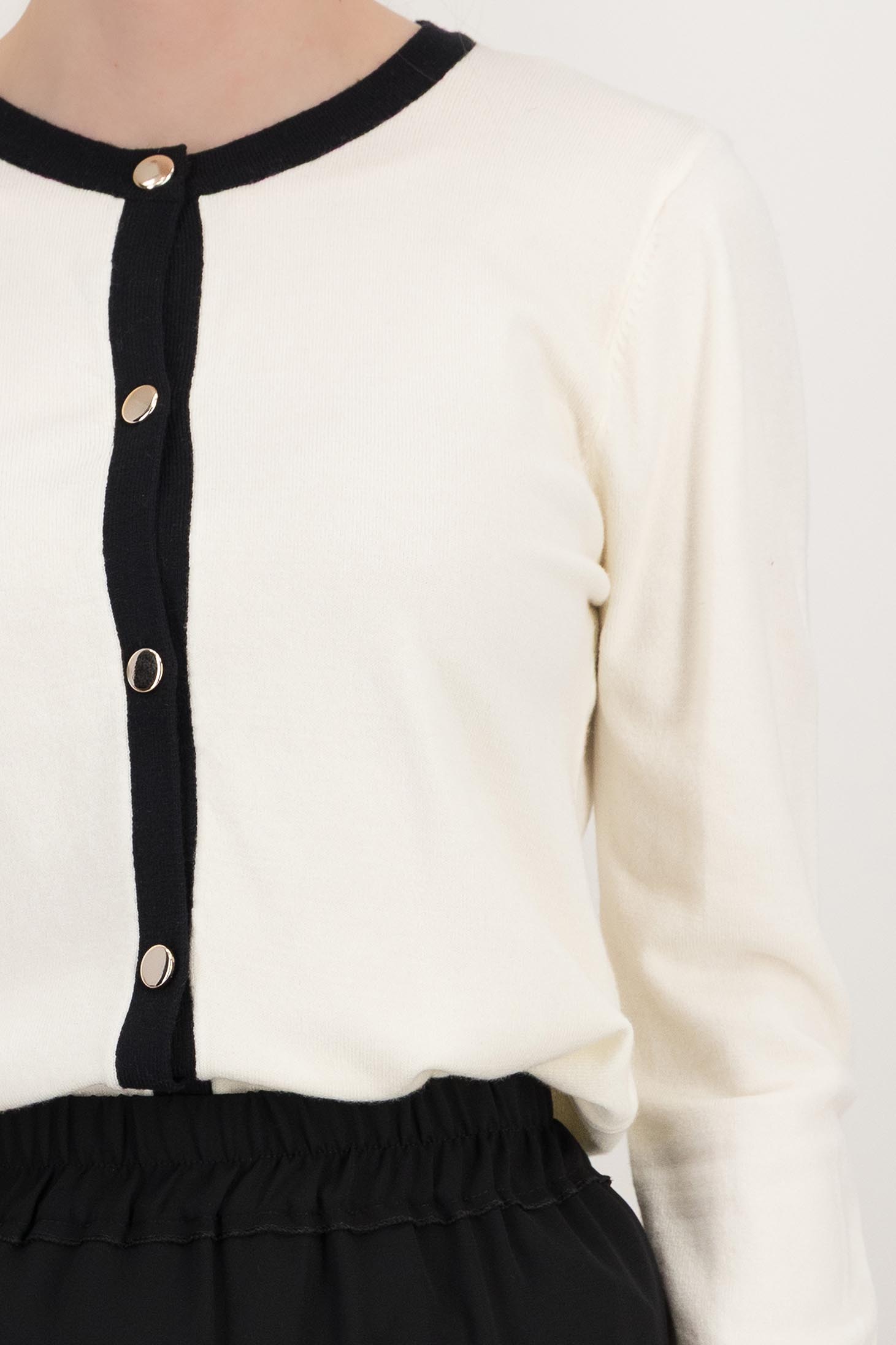 Cardigan din tricot subtire si fin ivoire 6 - StarShinerS.ro