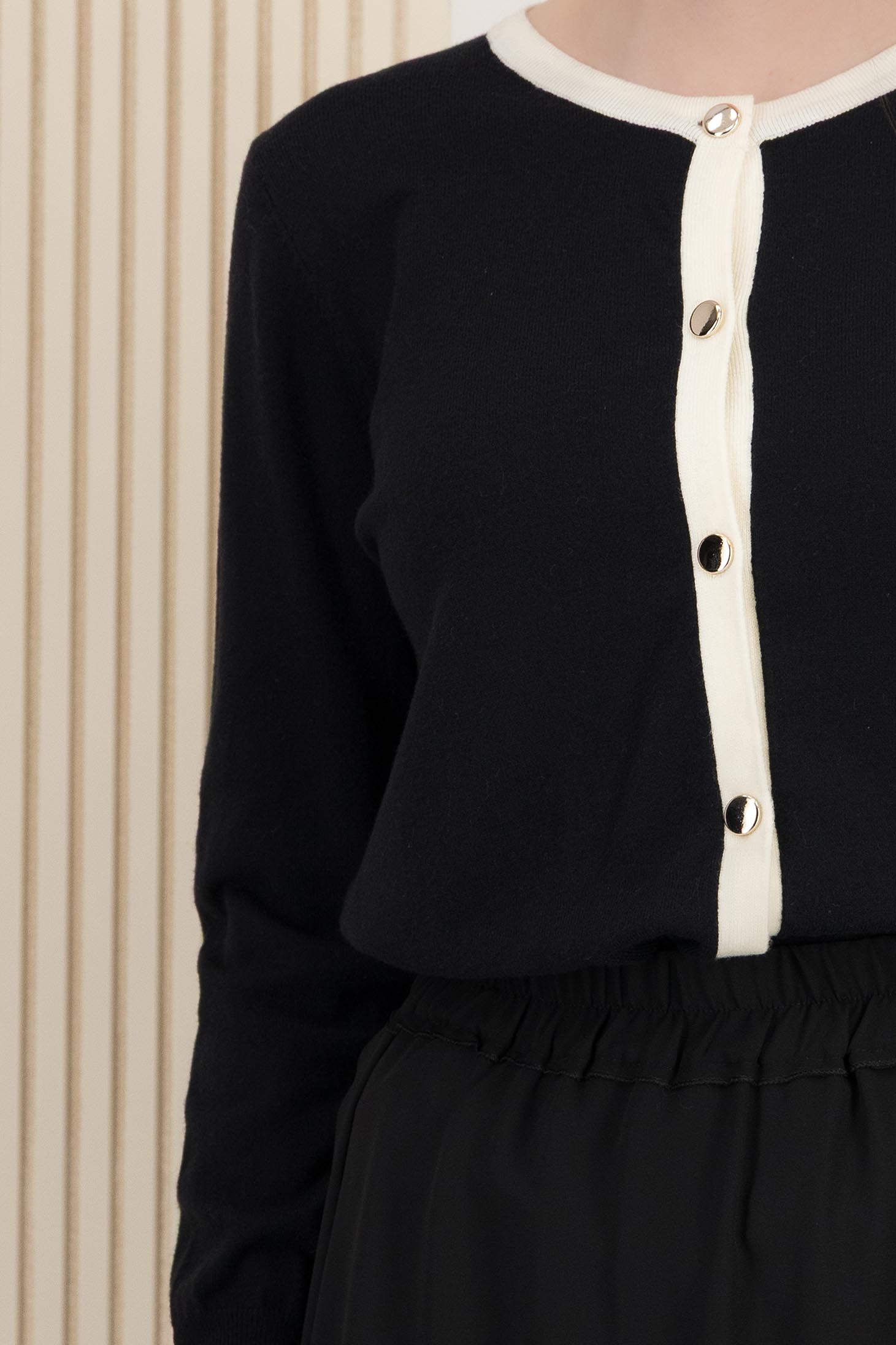 Cardigan din tricot subtire si fin negru 6 - StarShinerS.ro
