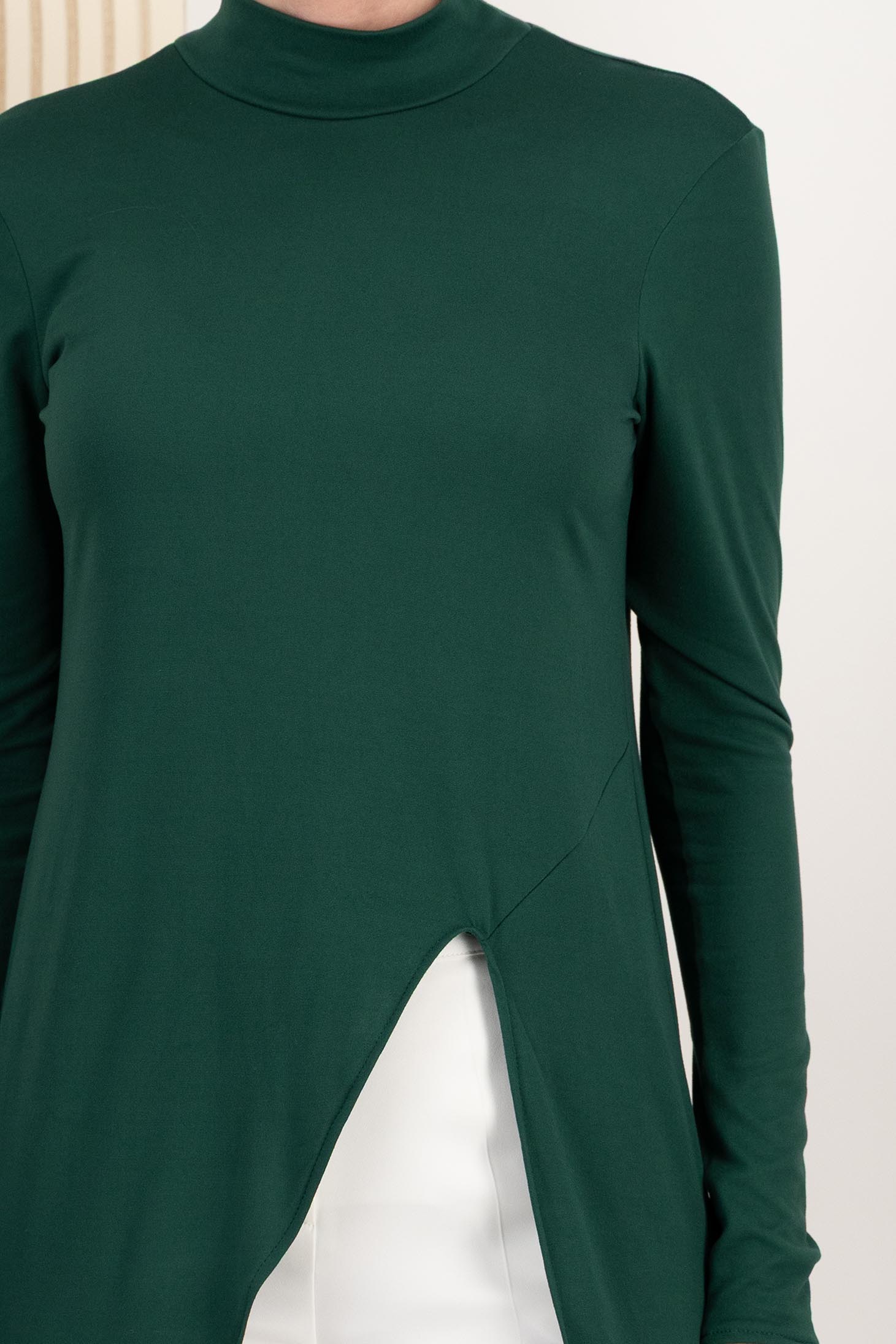StarShinerS tmavě zelená dámská halenka jersey těsné 6 - StarShinerS.cz