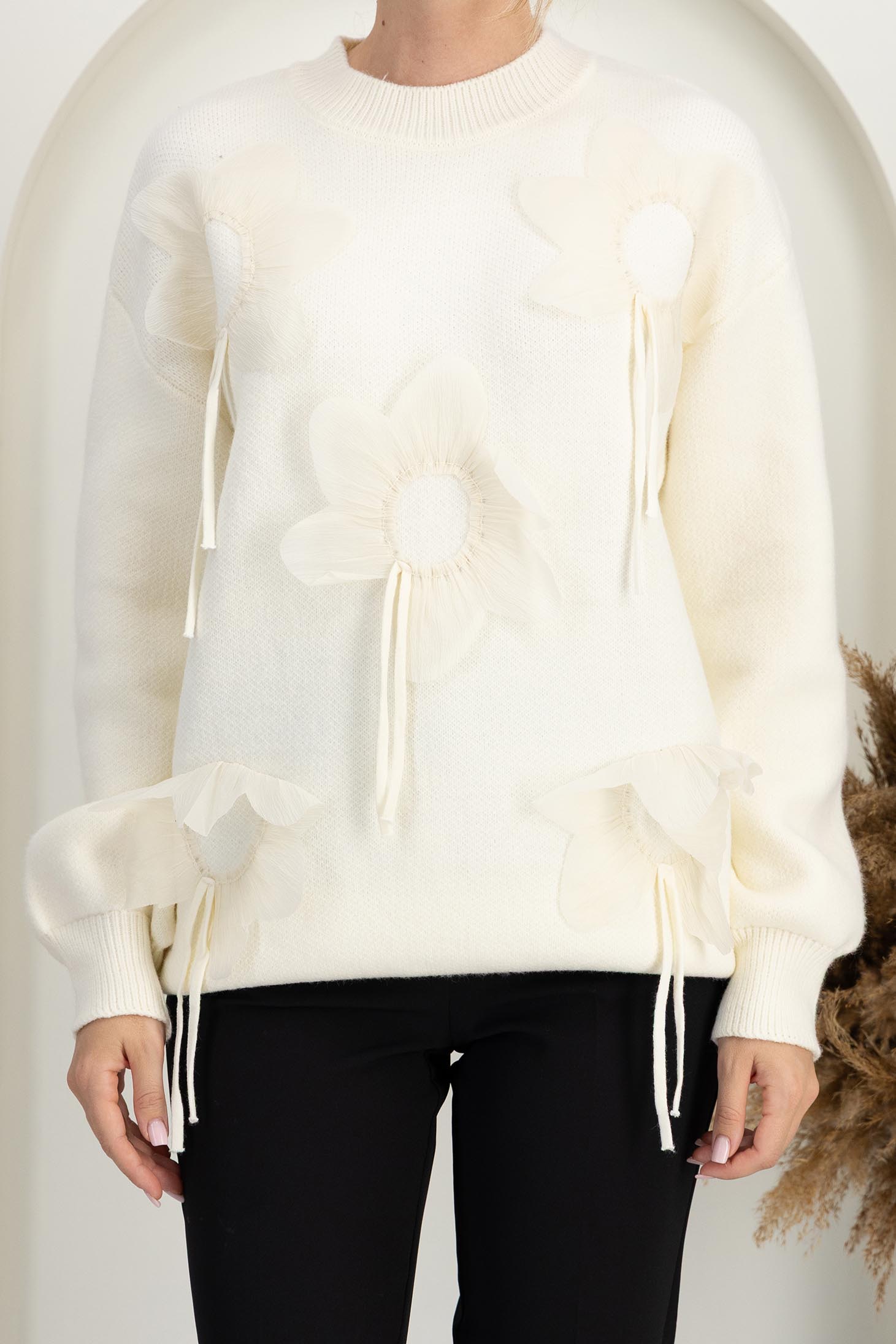 Ivory damski džemperi pletenje širok 4 - StarShinerS.hr