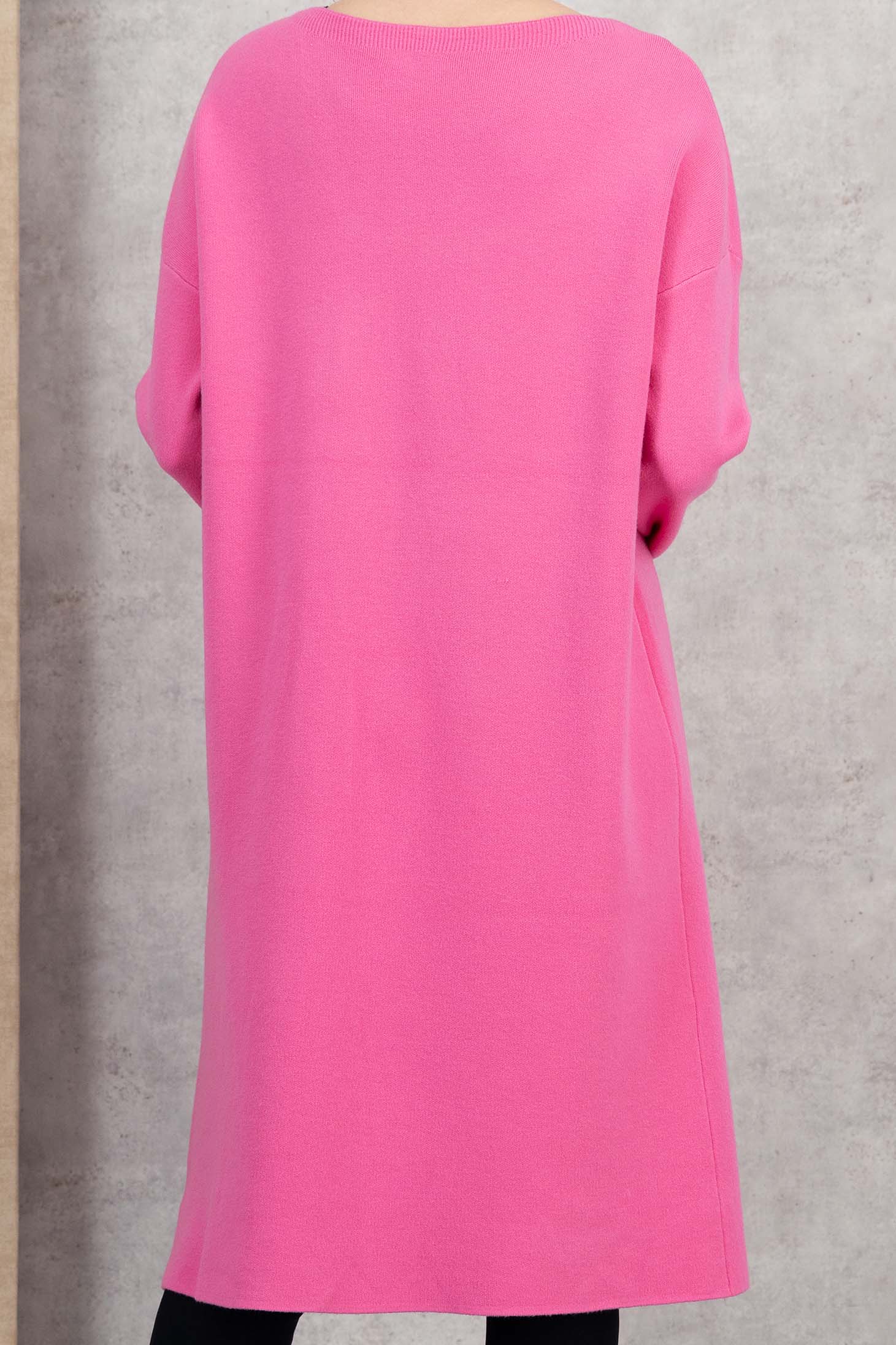 Pink pulóver kötött bő szabású hosszú 6 - StarShinerS.hu