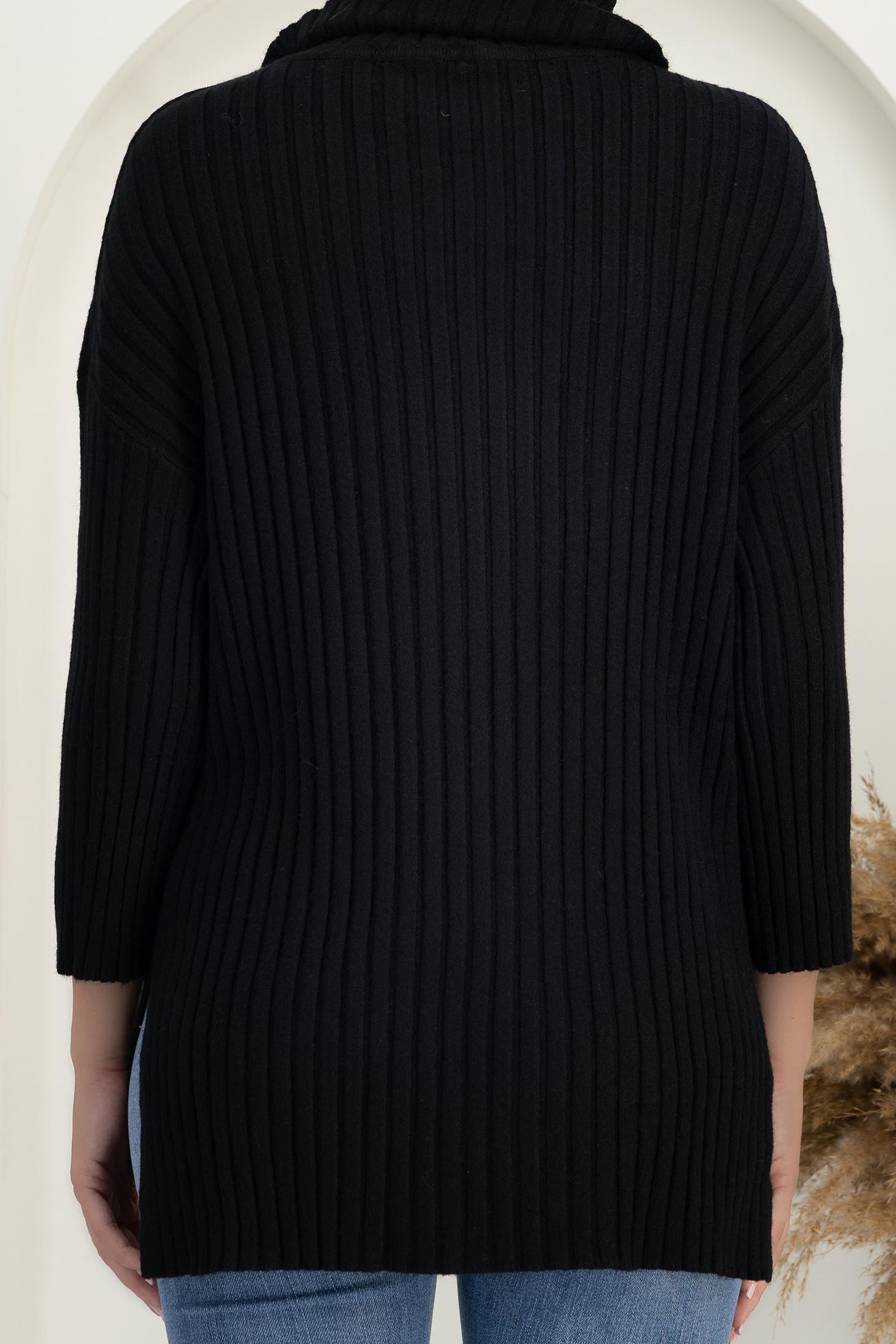 černá svetr pletení široké 5 - StarShinerS.cz