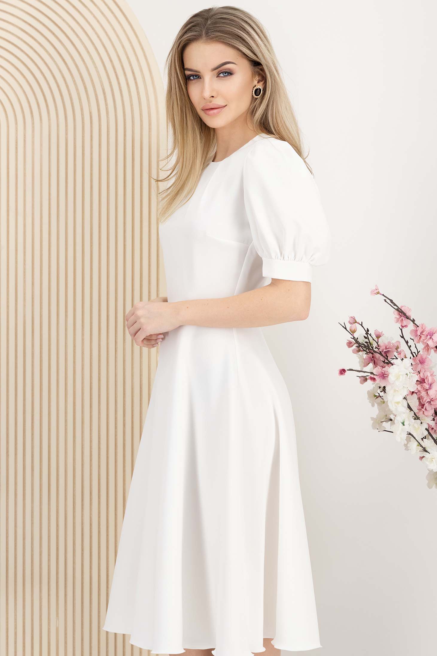 StarShinerS bijelo haljina tkanine midi cloche 2 - StarShinerS.hr