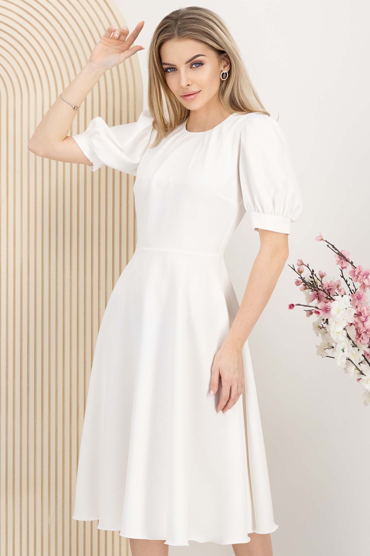 StarShinerS bijelo haljina tkanine midi cloche 3 - StarShinerS.hr