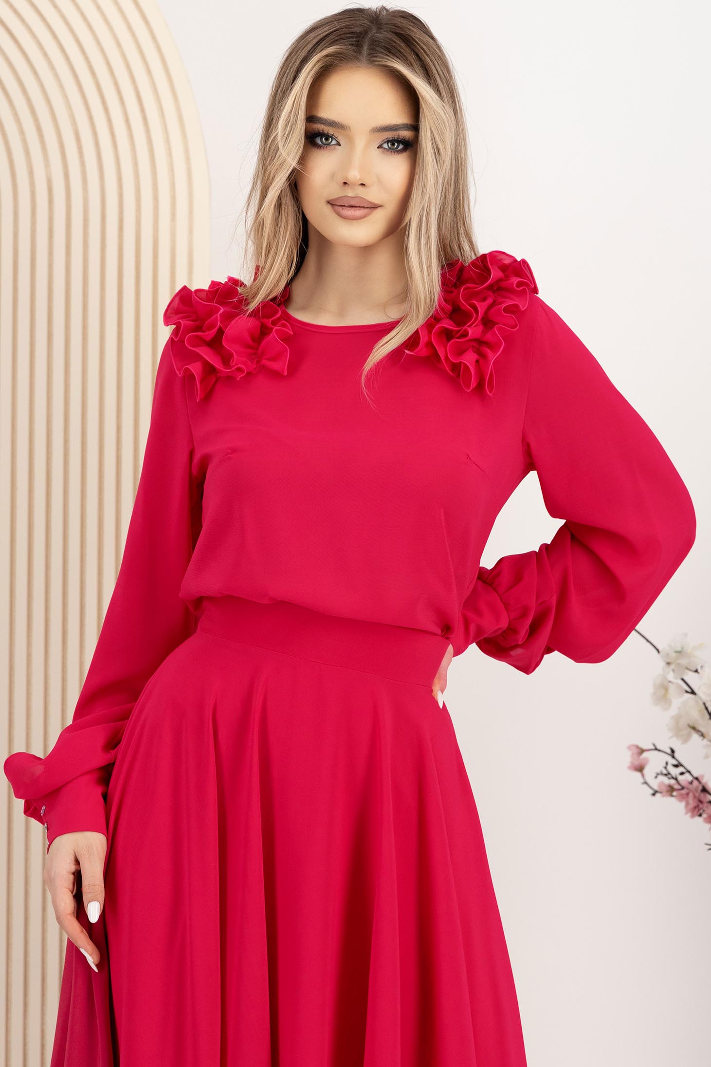 StarShinerS fuksija bluza za žene veo širok 2 - StarShinerS.hr