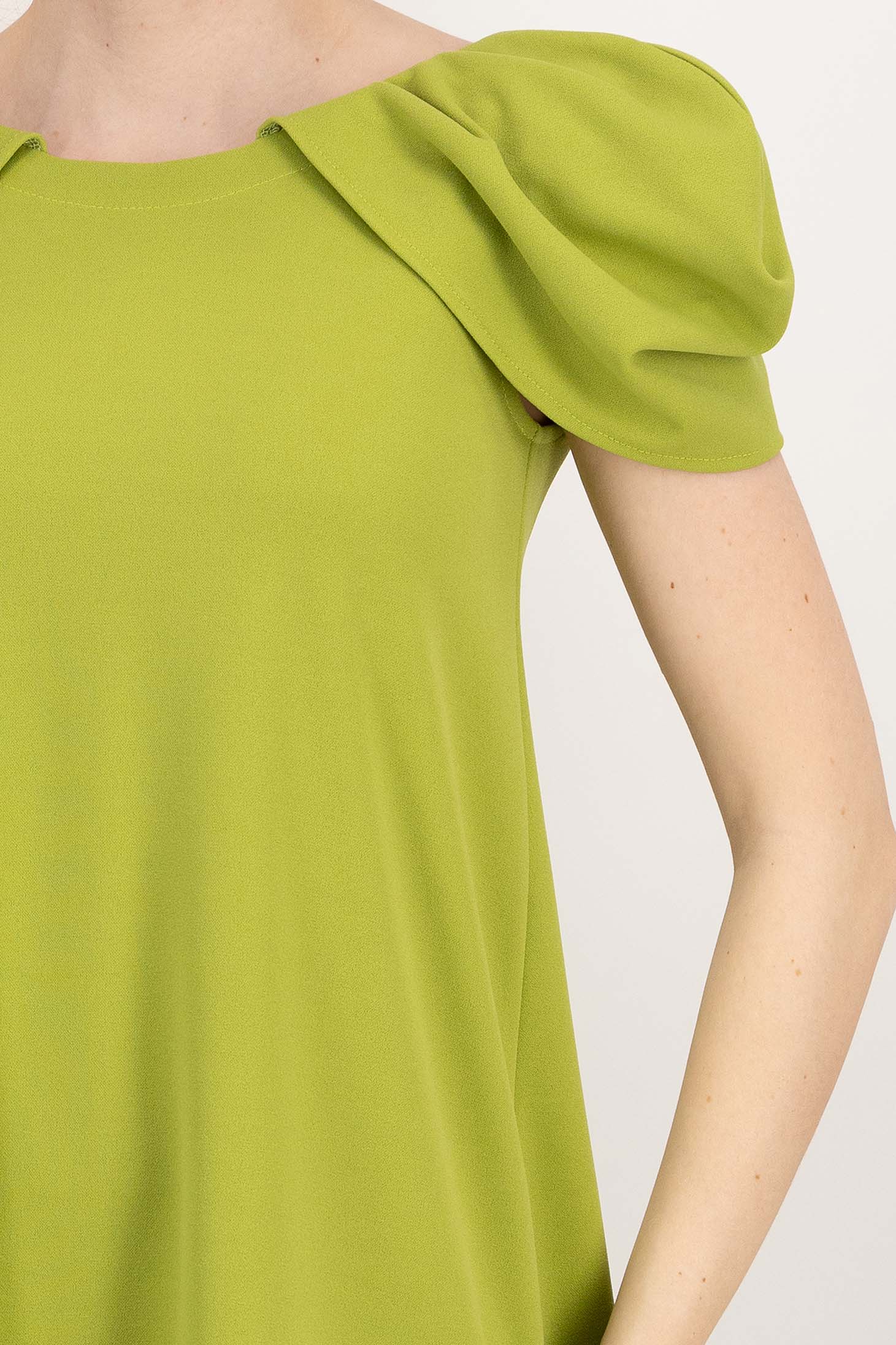 Rochie din crep verde lime scurta cu croi larg - StarShinerS 7 - StarShinerS.ro