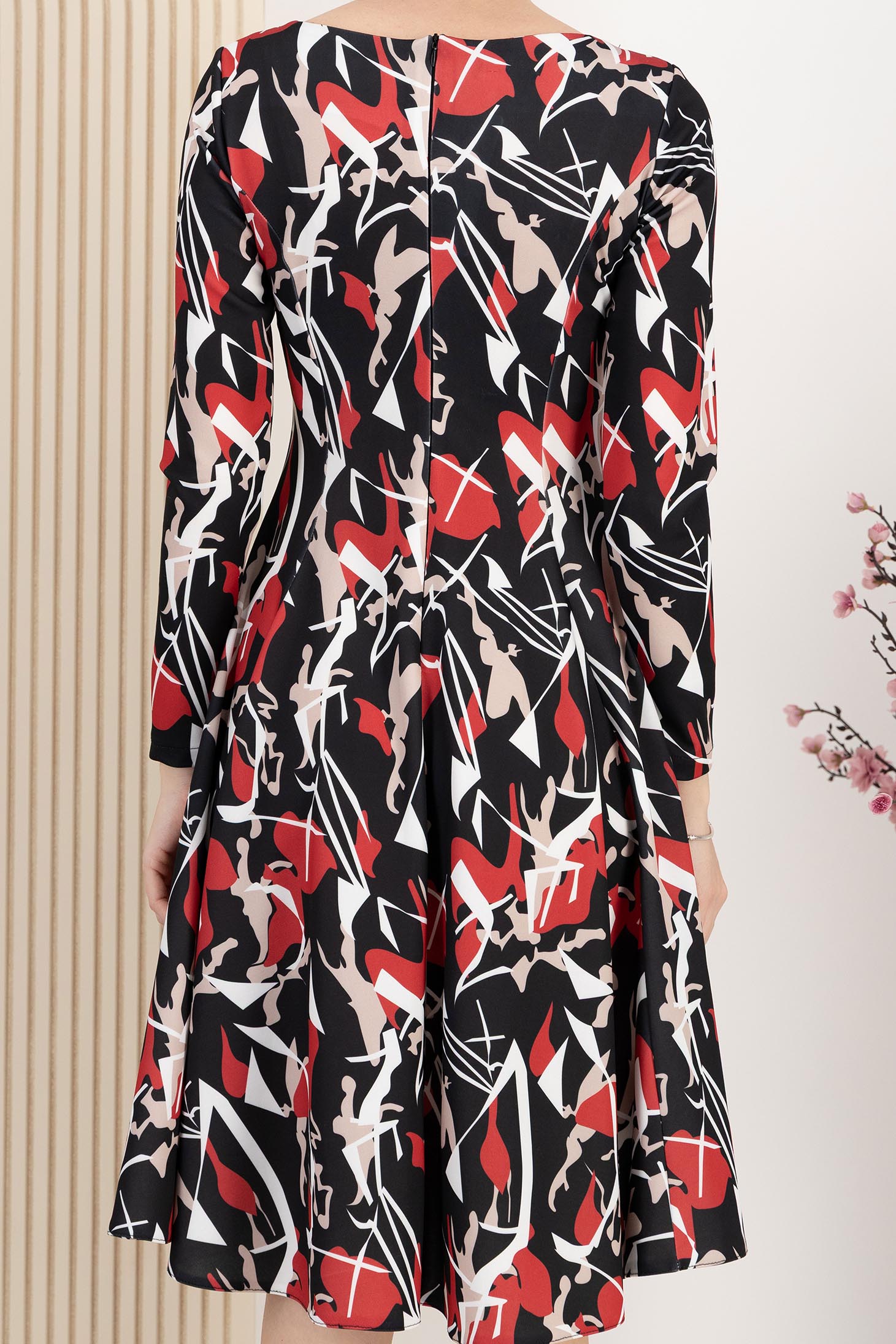 Fekete ruha - StarShinerS midi lycra harang 5 - StarShinerS.hu