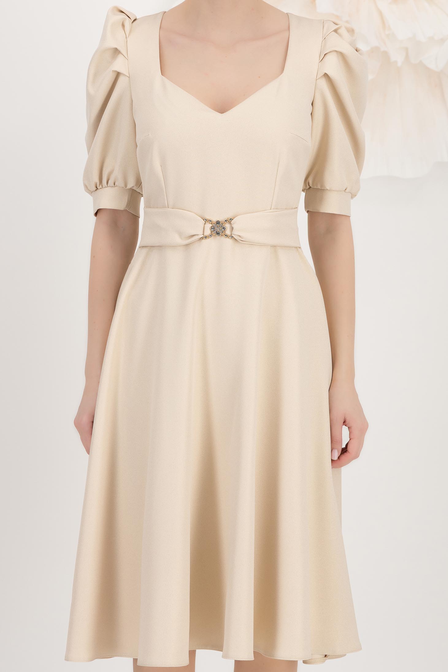 StarShinerS nude haljina midi tkanine cloche 4 - StarShinerS.hr