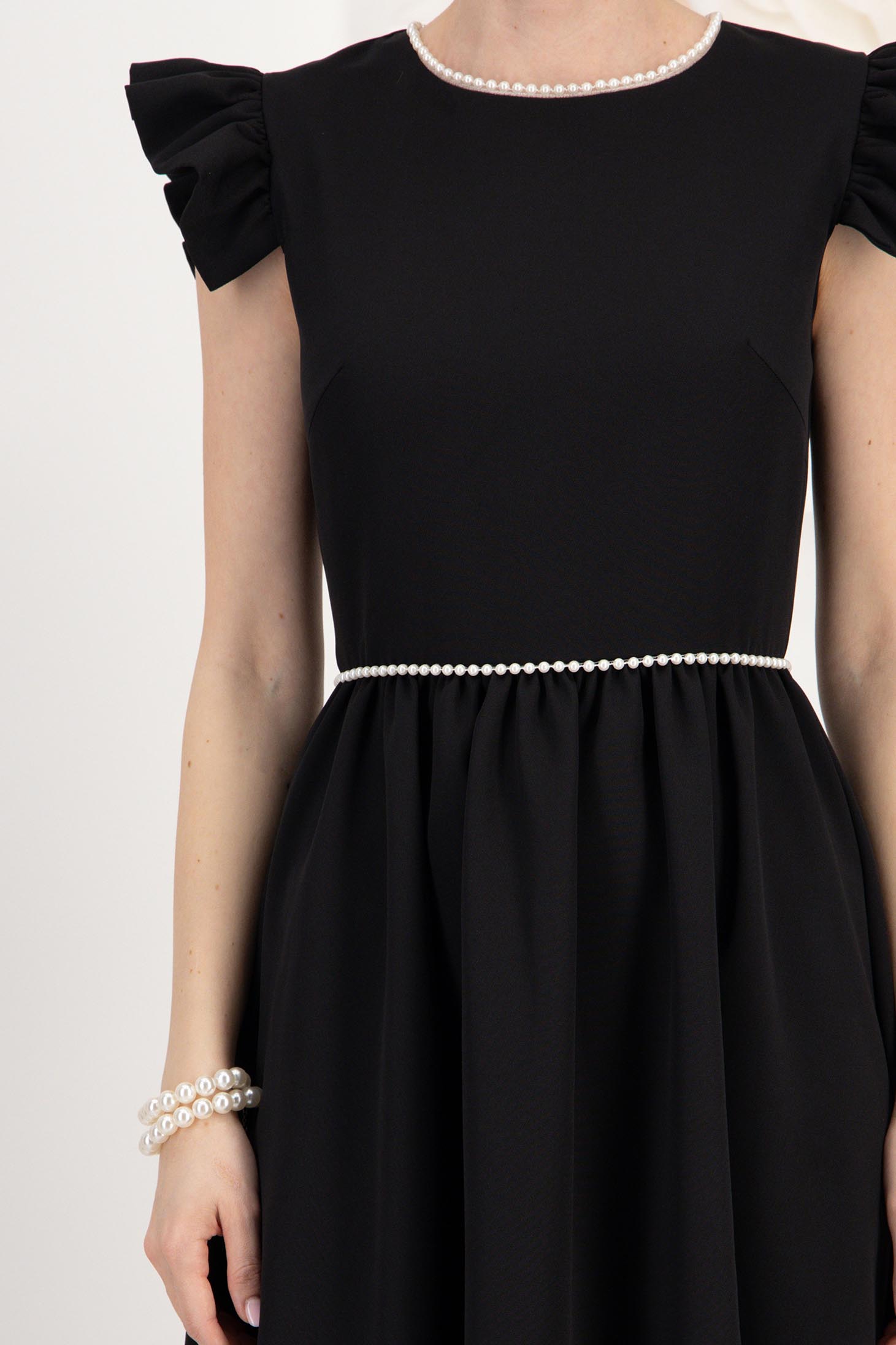 StarShinerS crno haljina midi tkanine cloche 6 - StarShinerS.hr