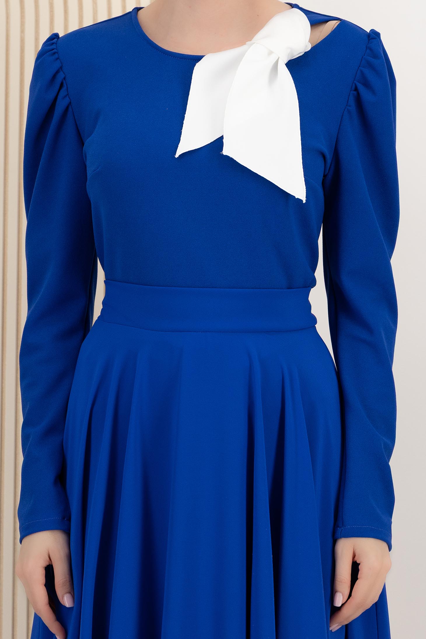 StarShinerS plava bluza za žene krep širok 4 - StarShinerS.hr
