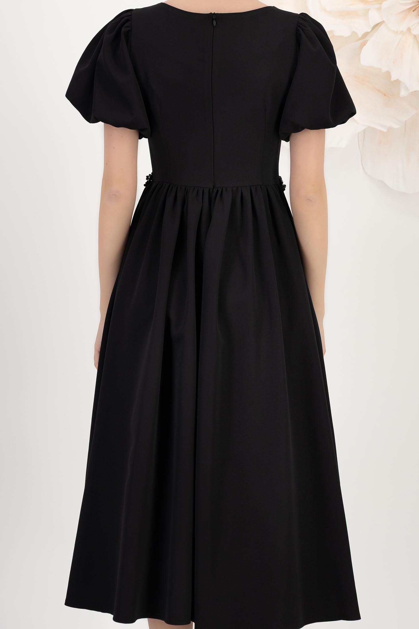 StarShinerS crno haljina midi tkanine cloche 5 - StarShinerS.hr