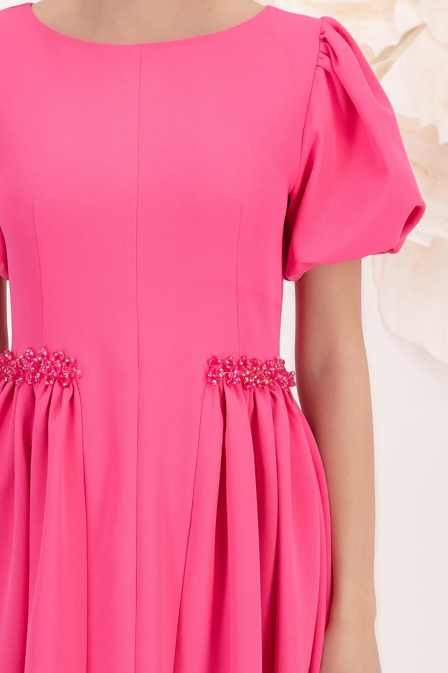 Pink ruha - StarShinerS midi rugalmas szövet harang 6 - StarShinerS.hu