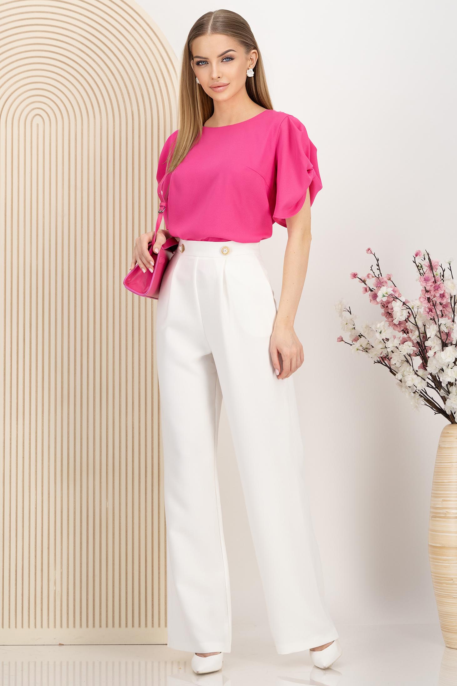 StarShinerS roza bluza za žene georgette širok 3 - StarShinerS.hr