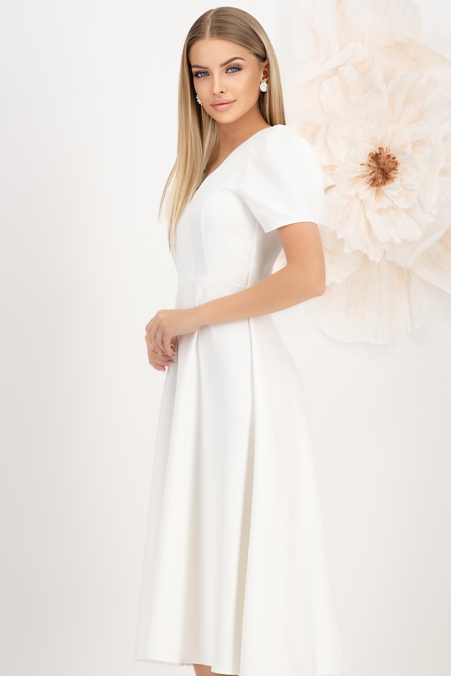 StarShinerS bijelo haljina tkanine midi cloche 2 - StarShinerS.hr