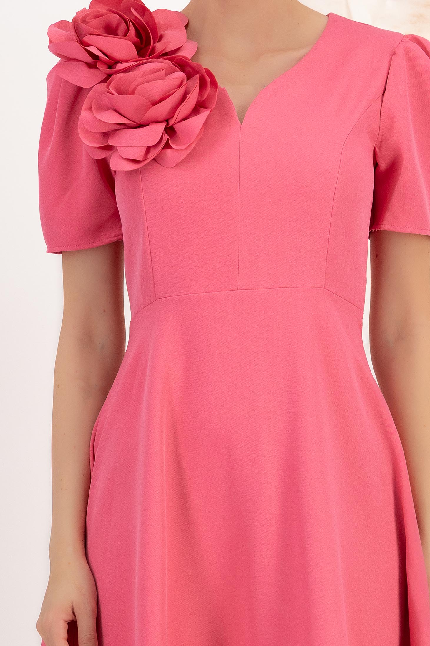 StarShinerS roza haljina tkanine midi cloche 2 - StarShinerS.hr