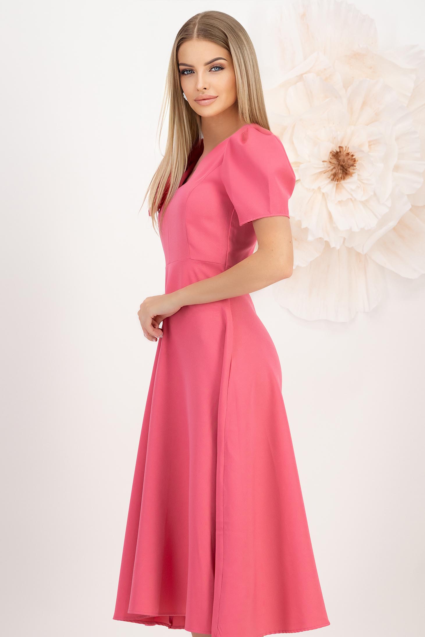 StarShinerS roza haljina tkanine midi cloche 3 - StarShinerS.hr