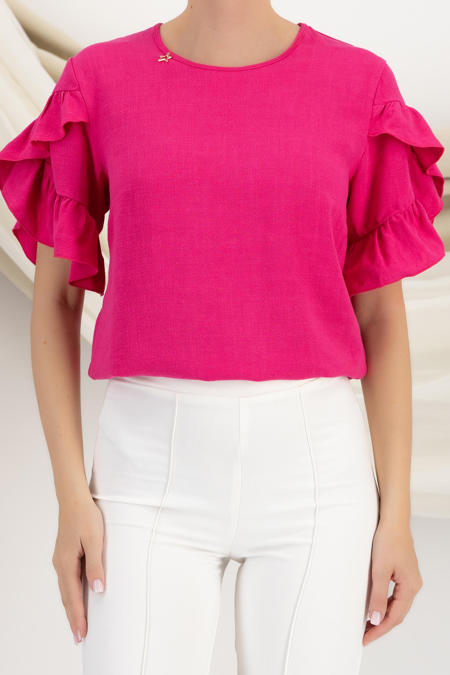 Pink női top - StarShinerS viszkóz 4 - StarShinerS.hu