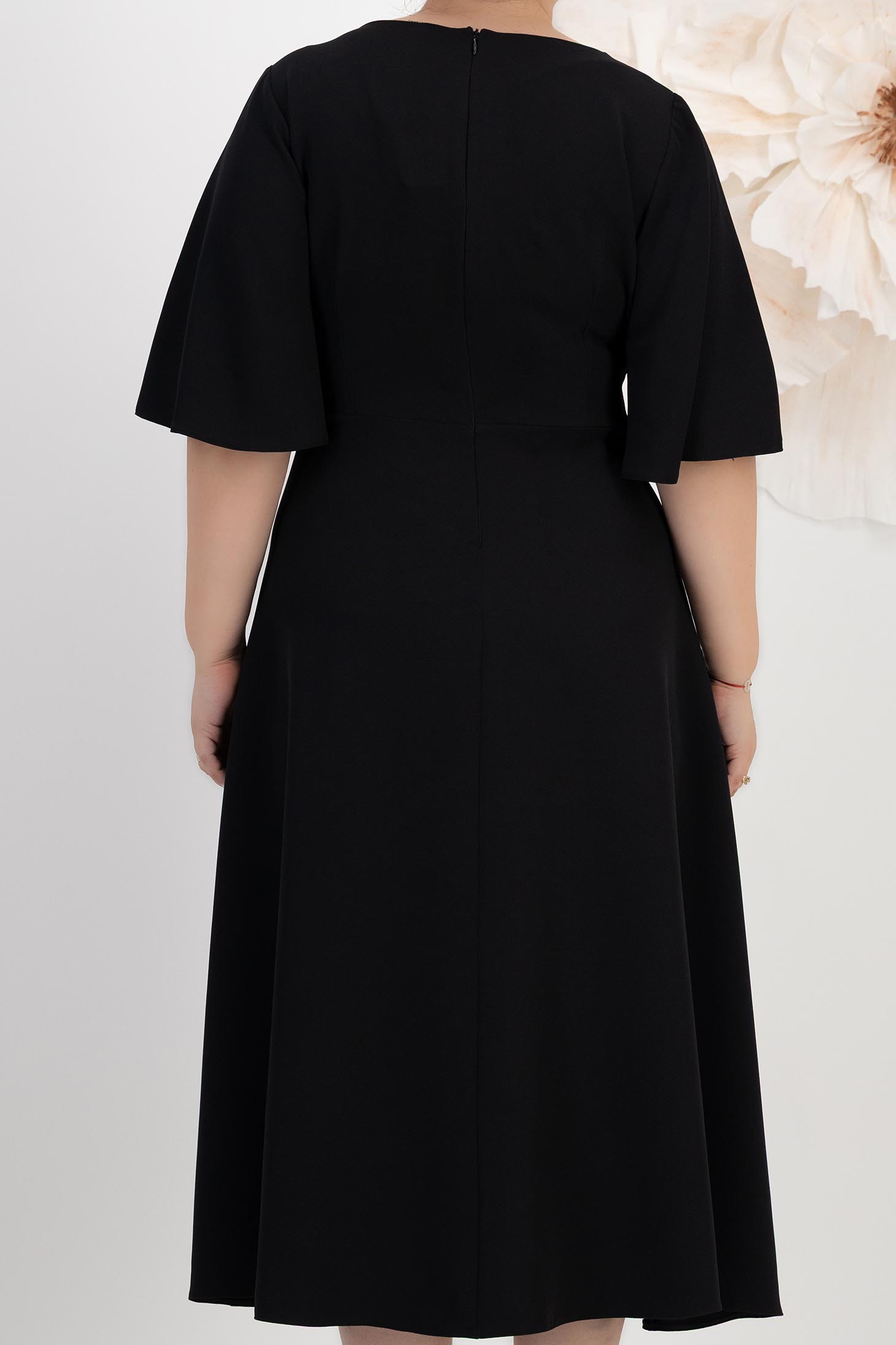 StarShinerS crno haljina midi tkanine cloche 5 - StarShinerS.hr