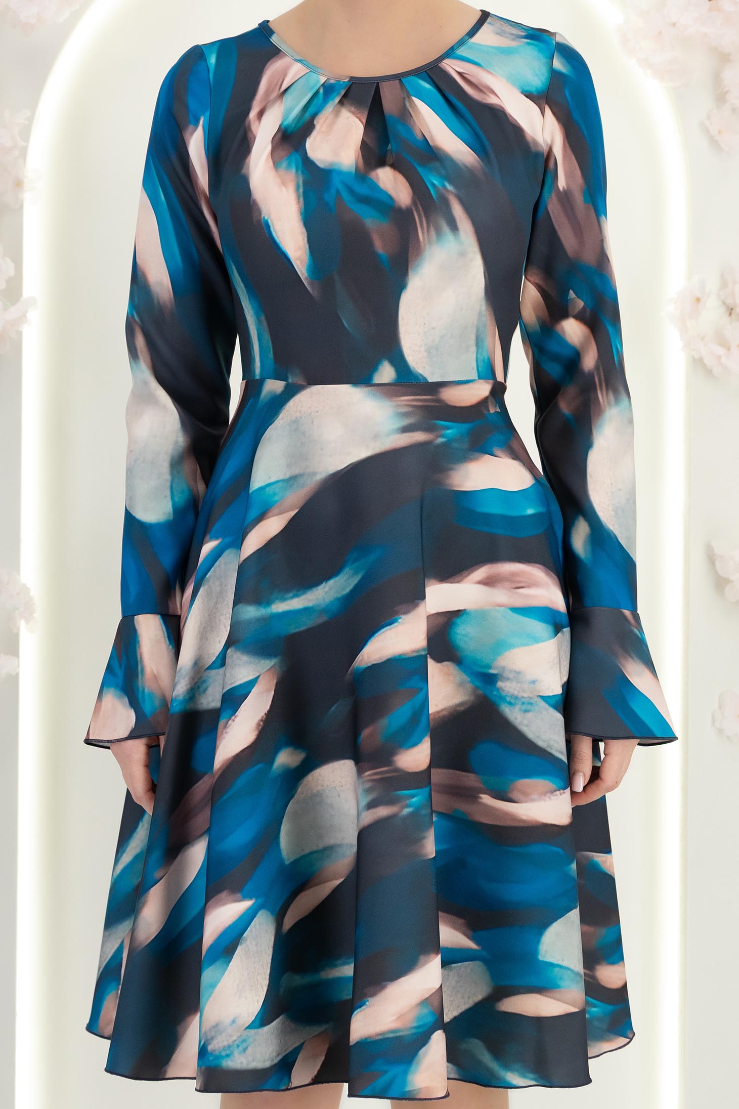 Modrá šaty zvonový skleník krátký 5 - StarShinerS.cz