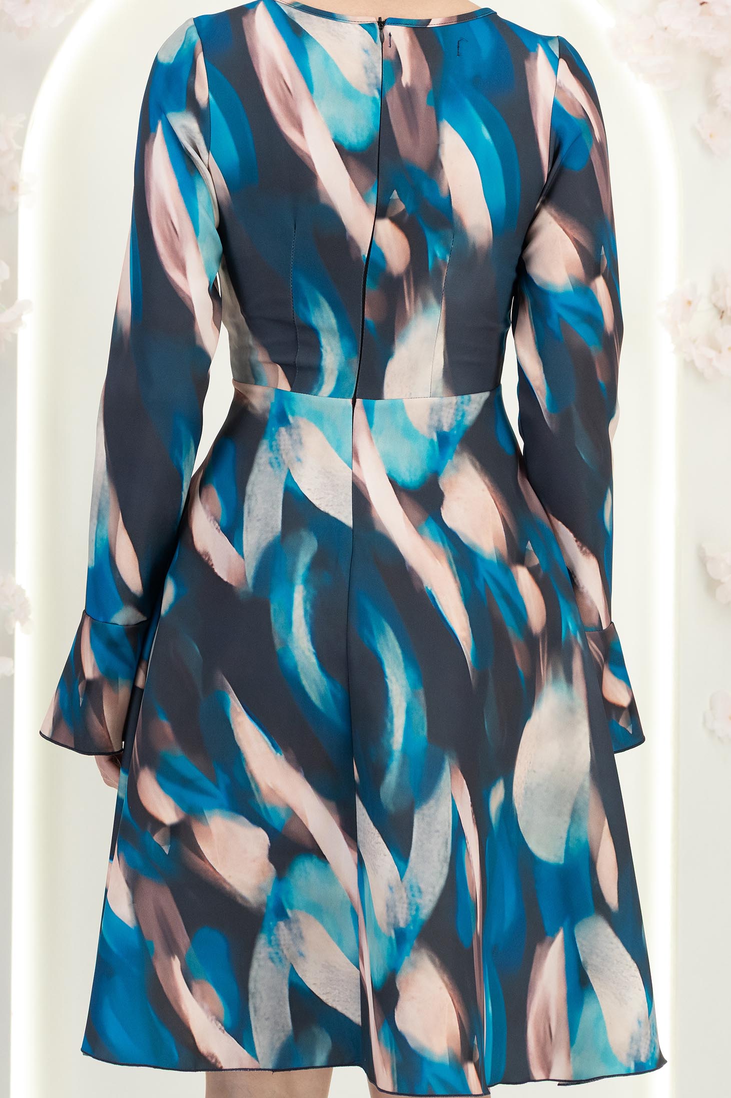 Modrá šaty zvonový skleník krátký 6 - StarShinerS.cz