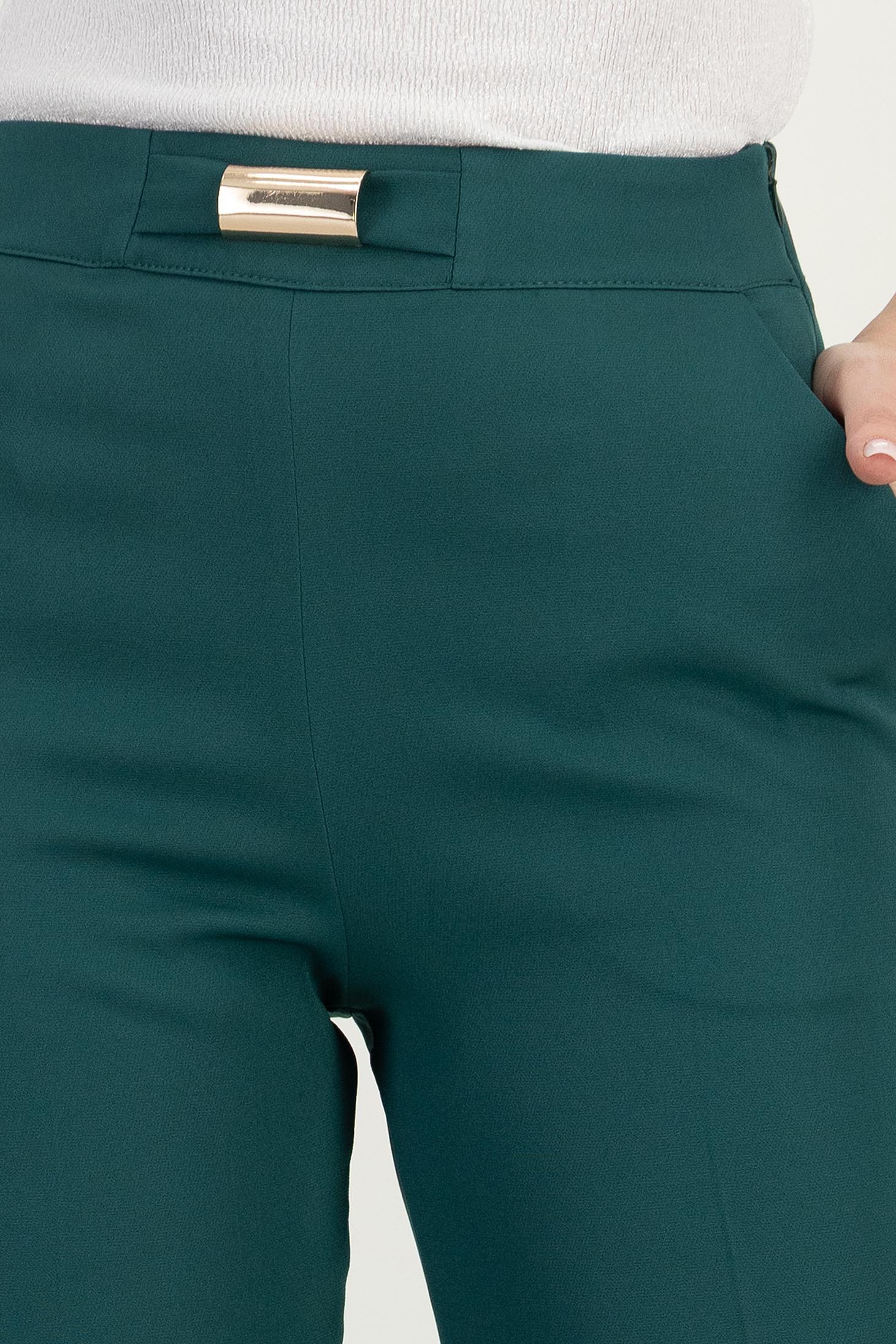 StarShinerS tmavě zelená dámské kalhoty dlouhý široké elastická látka 6 - StarShinerS.cz