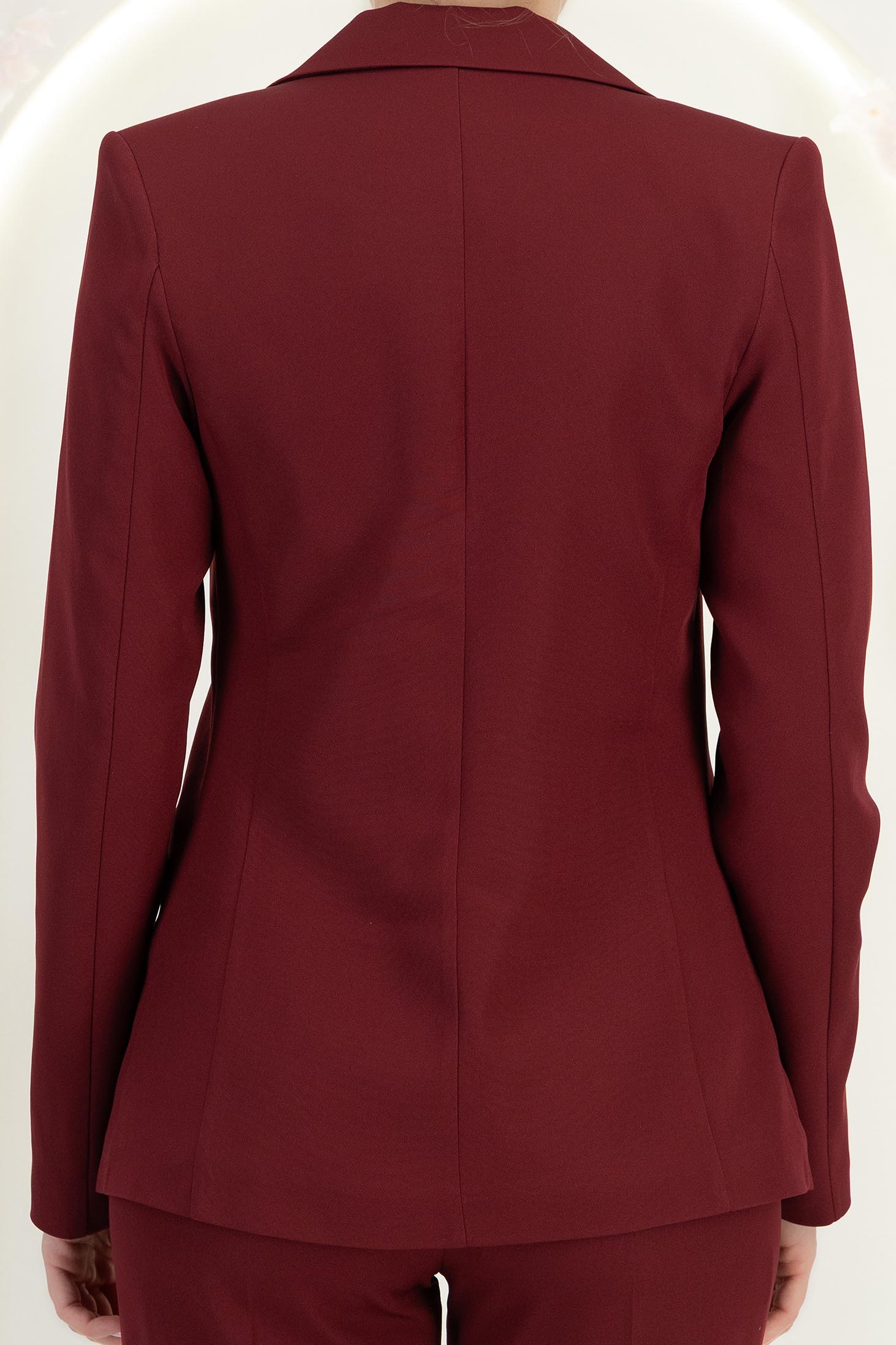 Sacou din stofa visiniu cambrat cu nasturi decorativi aurii - StarShinerS 6 - StarShinerS.ro