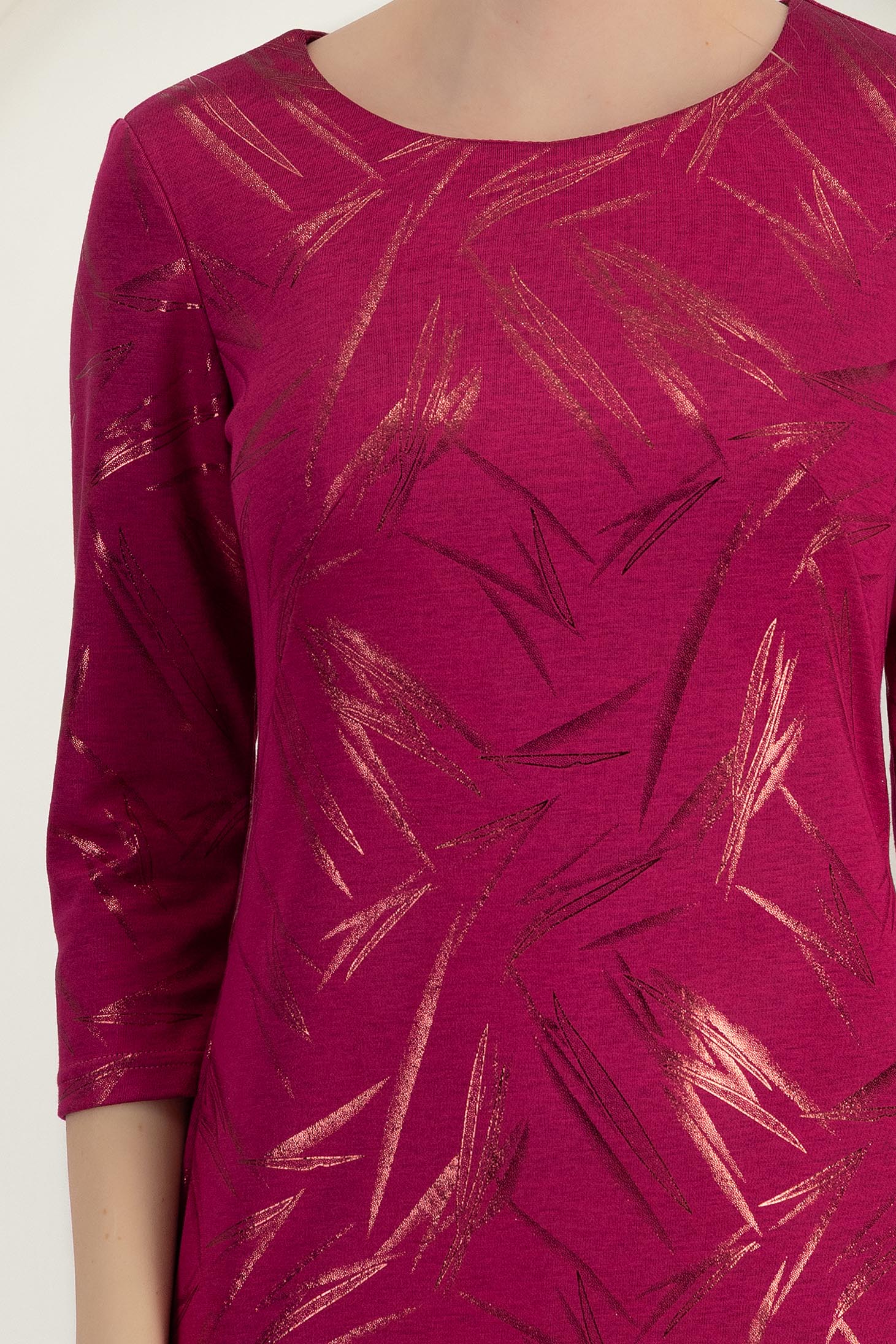 StarShinerS roza haljina ravno midi 4 - StarShinerS.hr