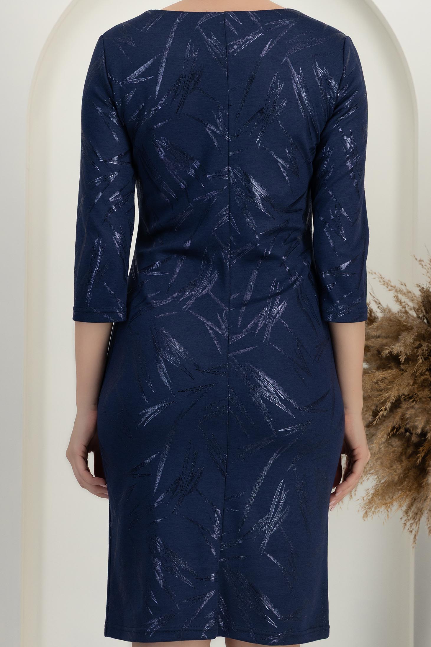 StarShinerS námořnická modrá šaty rovná přes koleno 6 - StarShinerS.cz