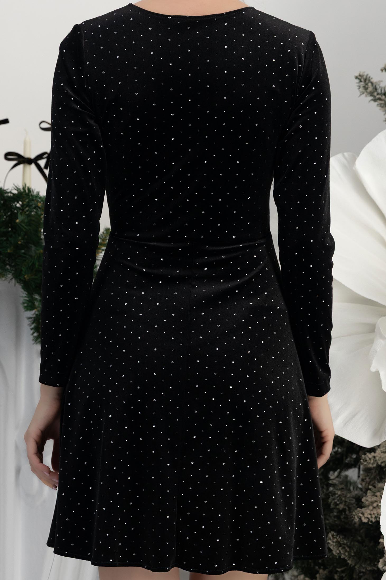 StarShinerS crno haljina cloche baršun kratak 5 - StarShinerS.hr