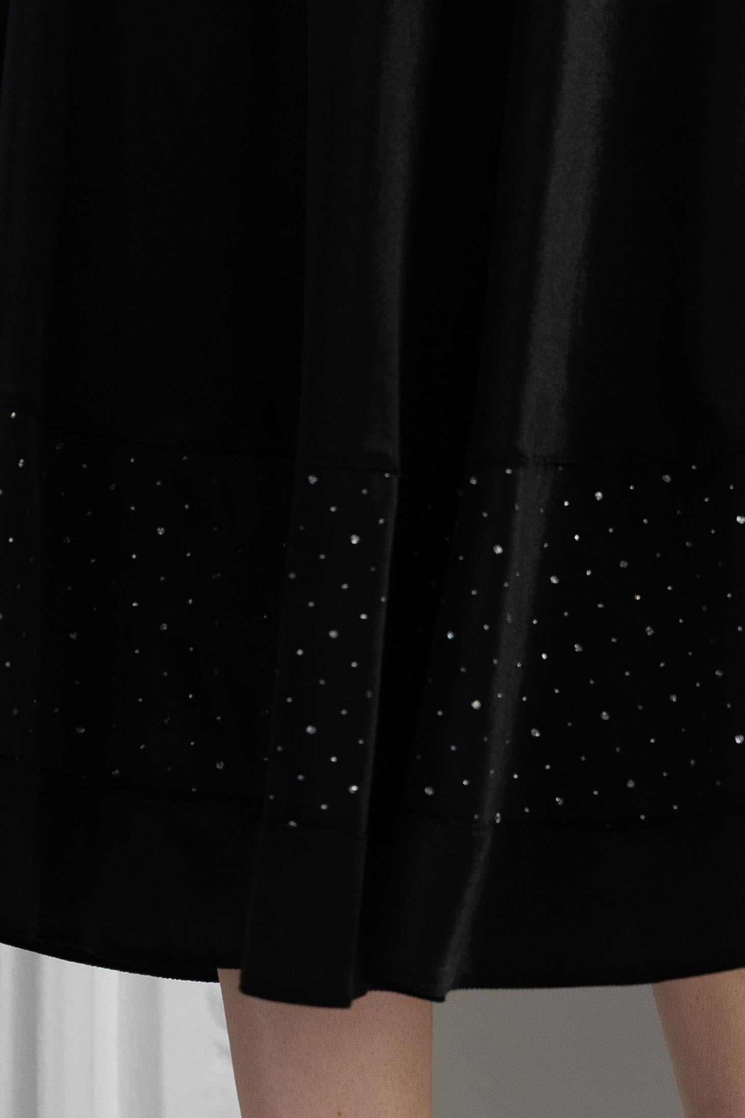 StarShinerS crno suknja cloche midi baršun 6 - StarShinerS.hr