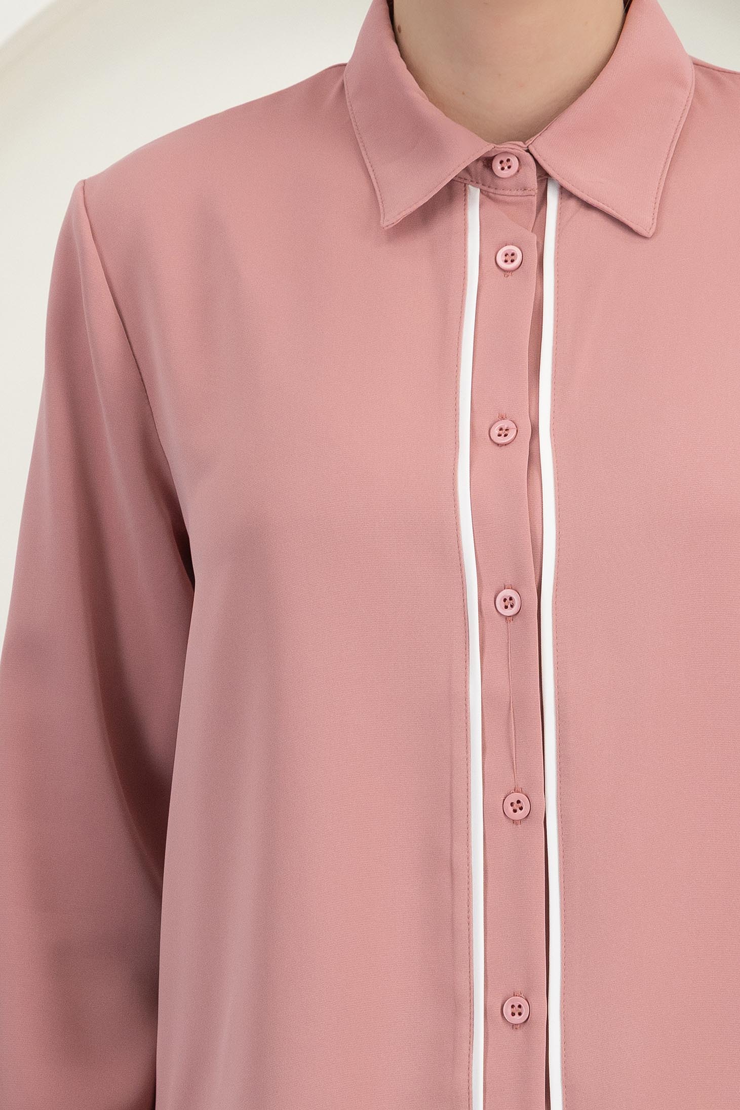 Růžová dámské košilové široké satén 4 - StarShinerS.cz