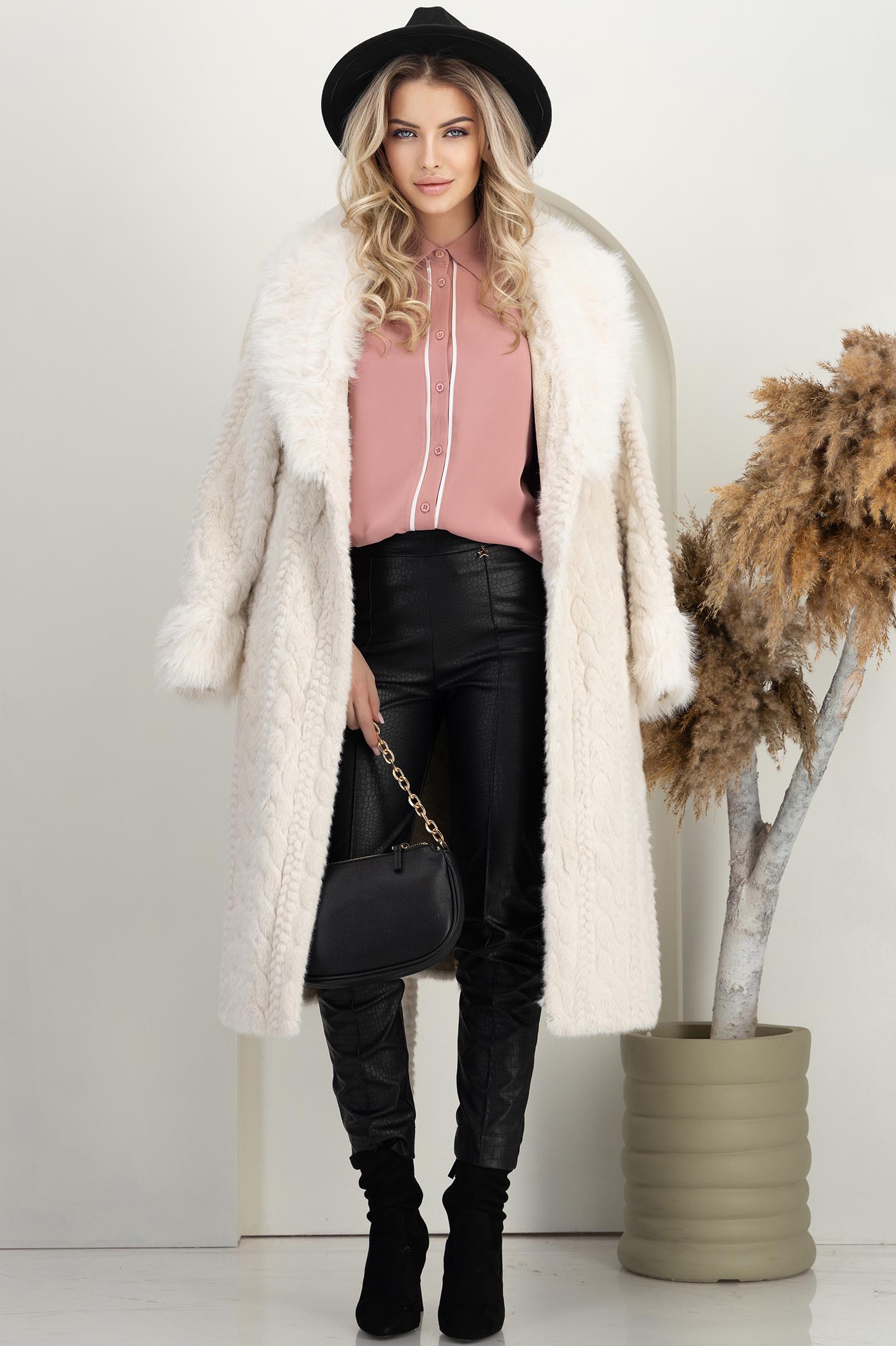 Růžová dámské košilové široké satén 3 - StarShinerS.cz