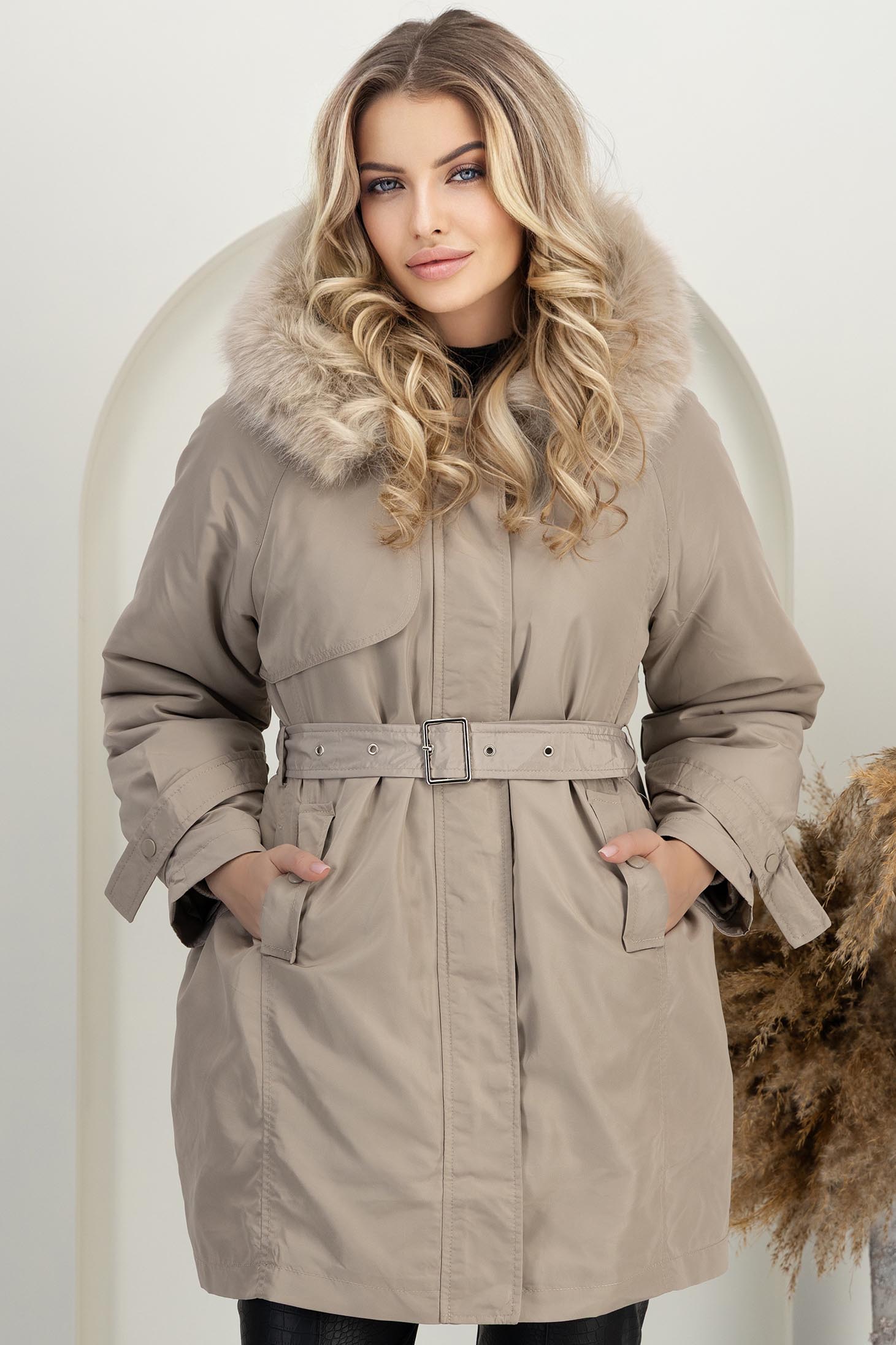 Bežový dámská bunda široké 7 - StarShinerS.cz