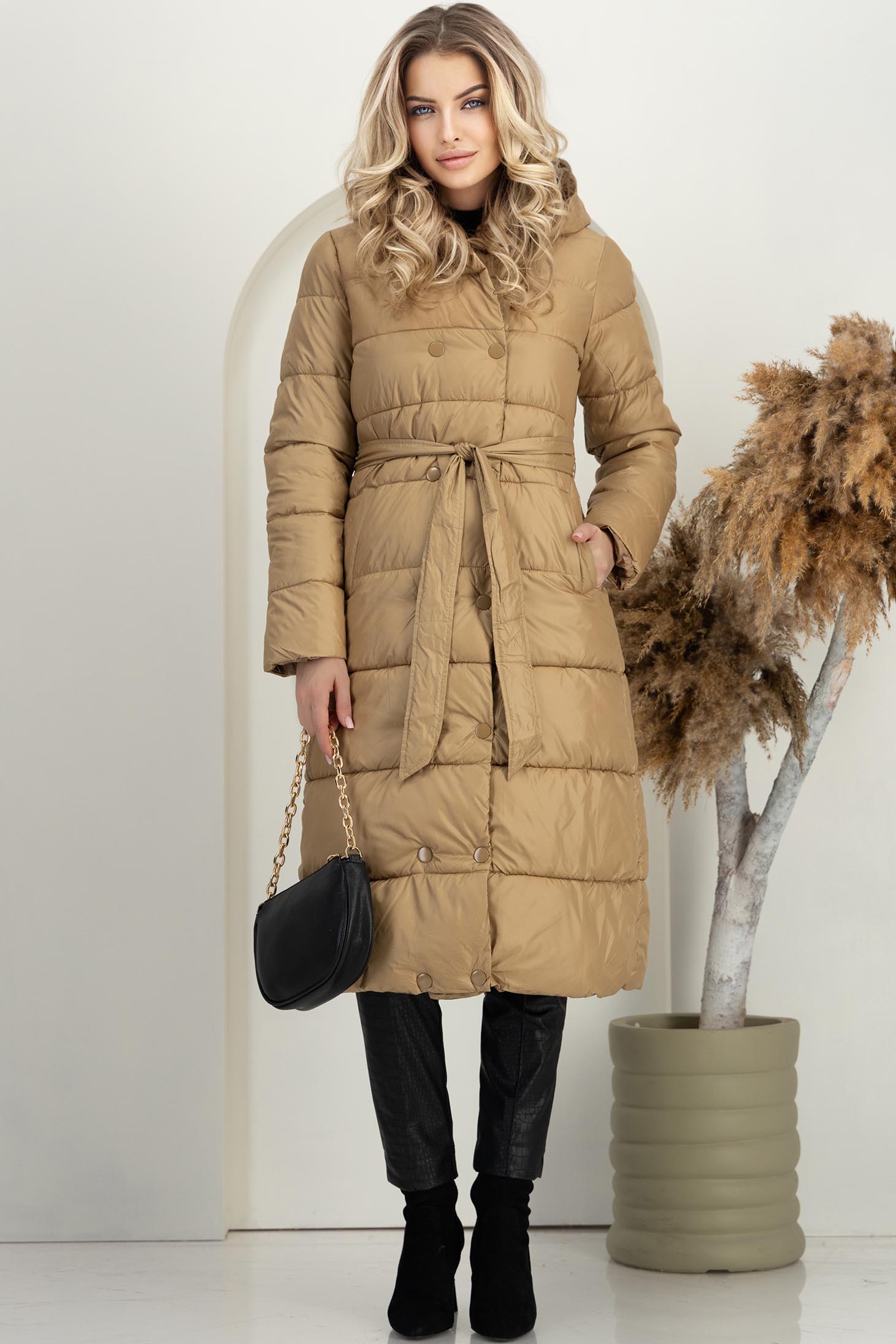 Hnědá dámská bunda rovná 2 - StarShinerS.cz