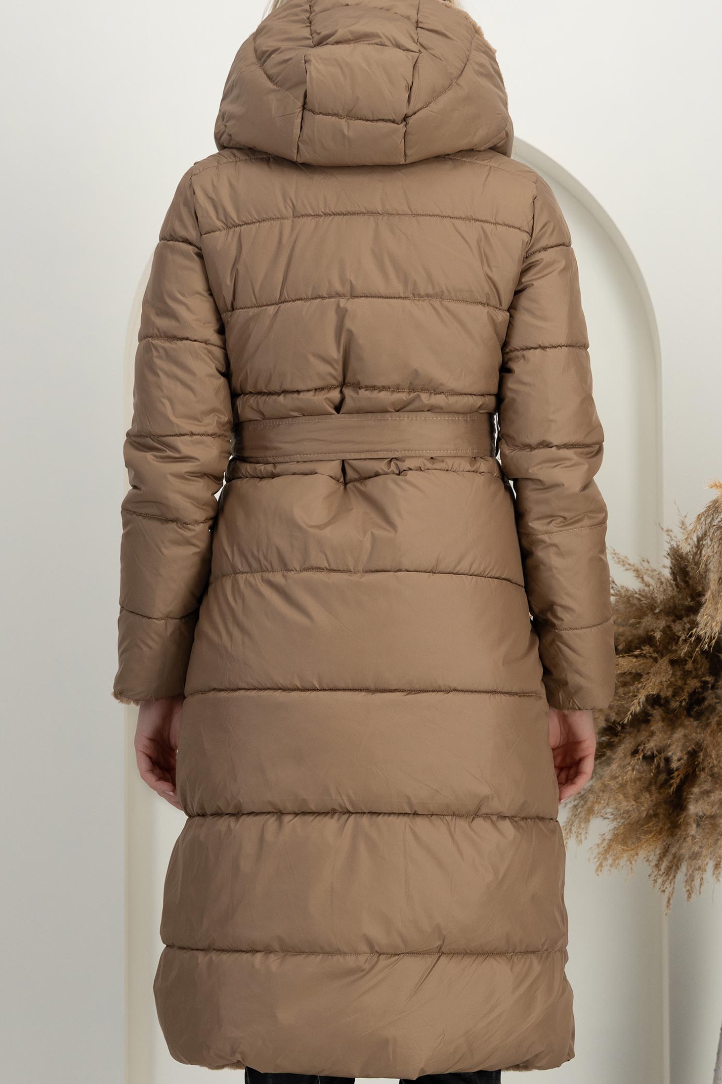 Barna egyenes szabású, kétoldalas dzseki 6 - StarShinerS.hu