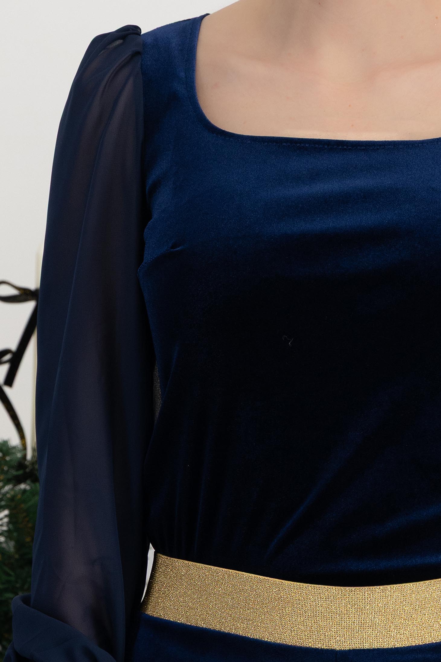 StarShinerS baršun mornarsko plava bluza za žene 4 - StarShinerS.hr