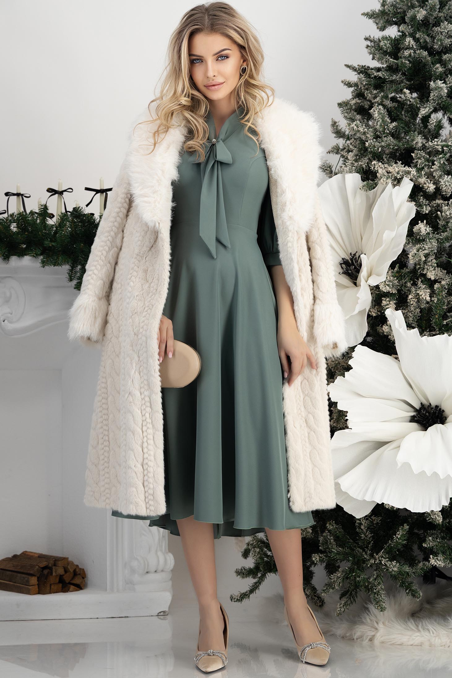 StarShinerS metvica haljina cloche georgette midi 3 - StarShinerS.hr